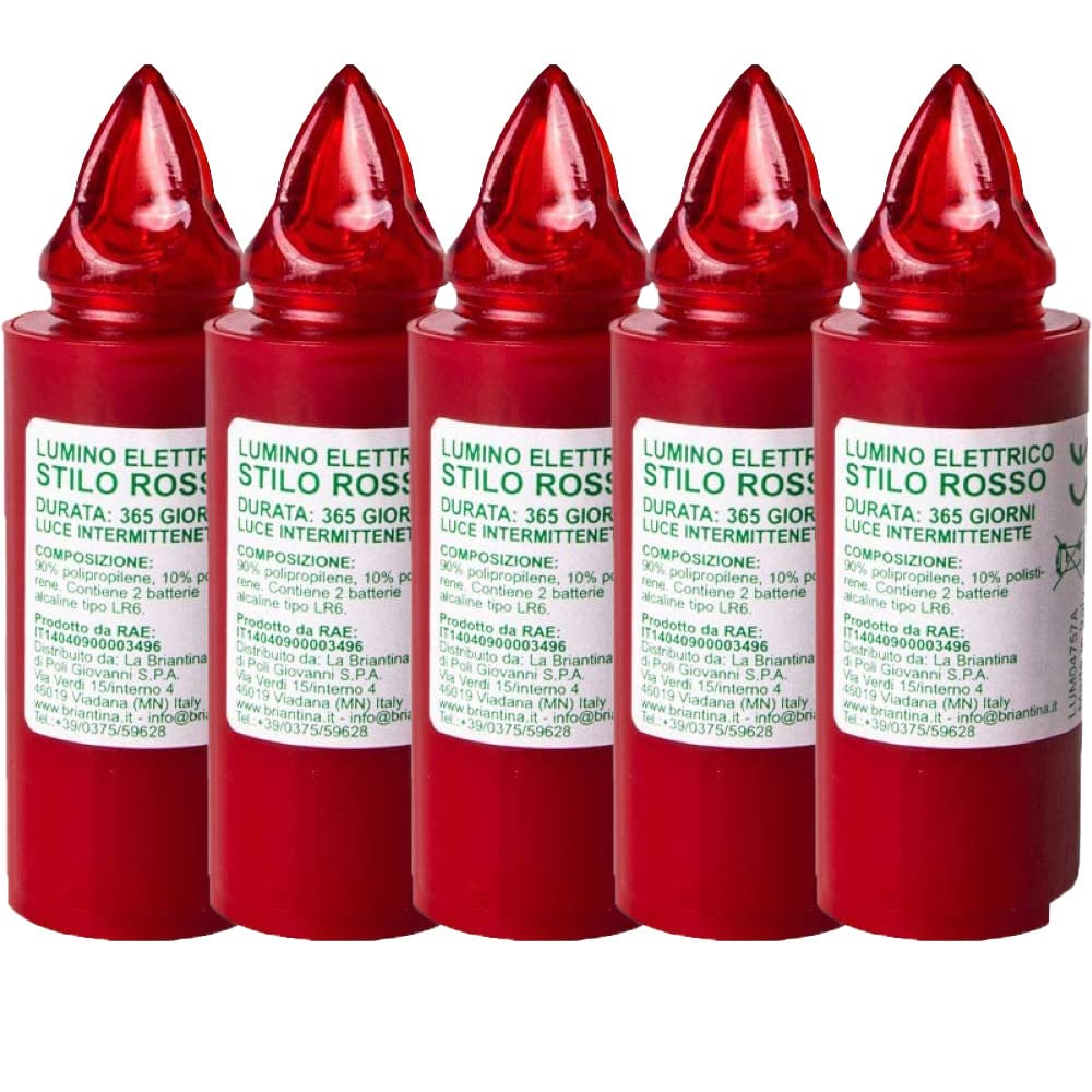 Zm Market Lumino Elettrico a LED Stilo Pacis, Rosso