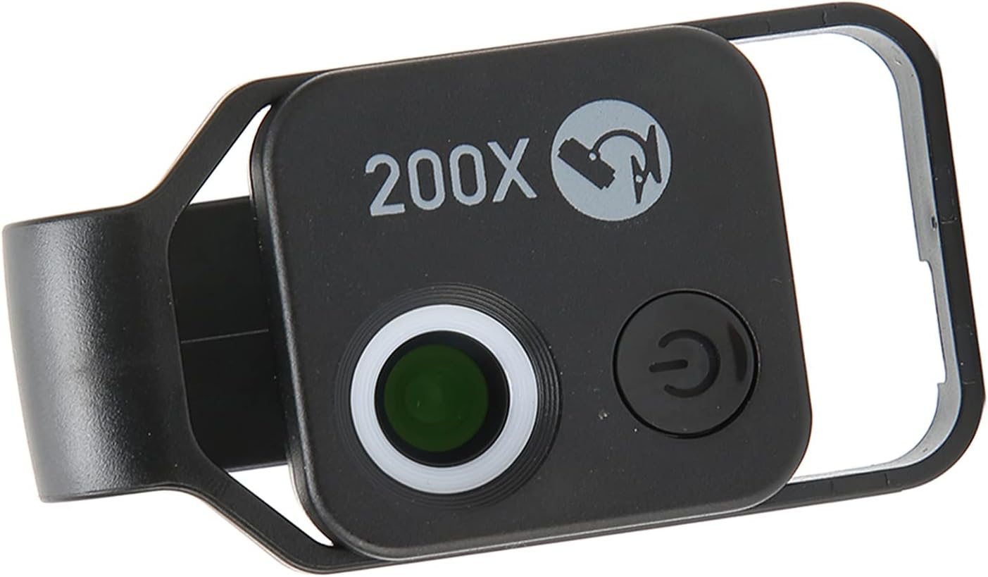 Ciciglow Microscopio Tascabile per Telefono 200X, Nero - immagine 8
