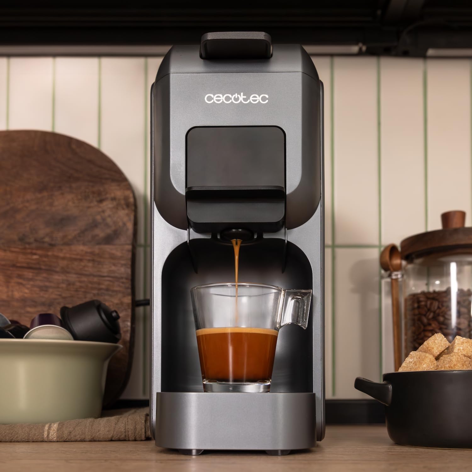 Cecotec Macchina Caffè Espresso Freestyle Compact 1350W, Nero - immagine 7