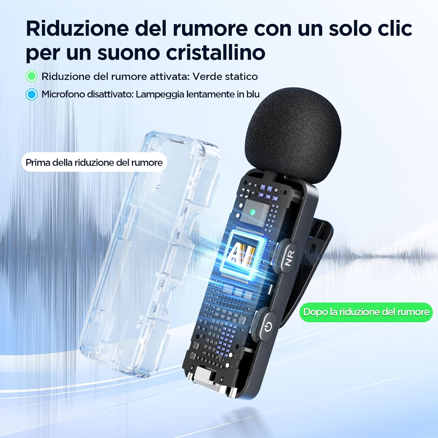 Boya BY-V2 - Microfono Wireless per iPhone 2.4GHz - immagine 2