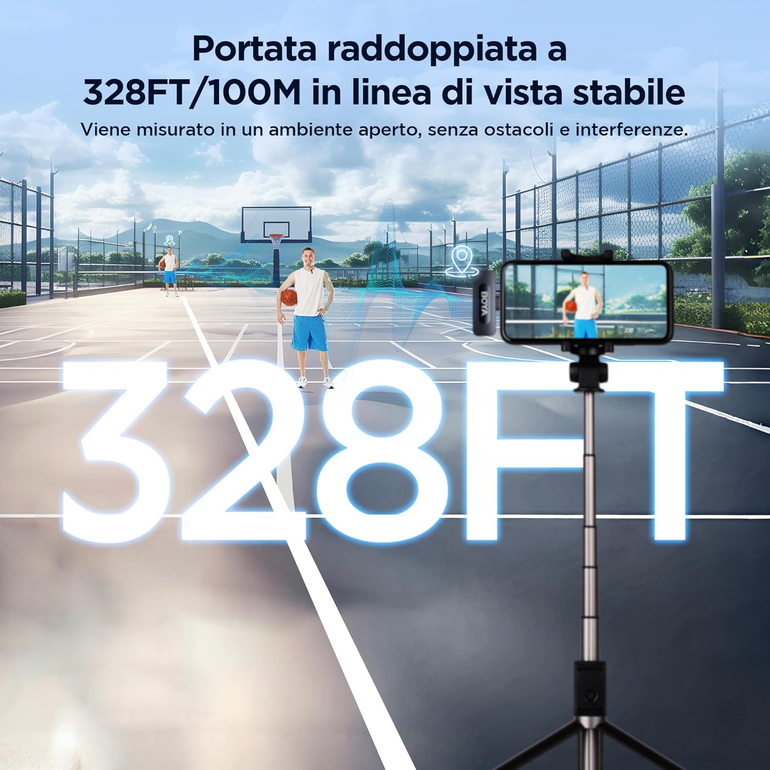 Boya BY-V2 - Microfono Wireless per iPhone 2.4GHz - immagine 3