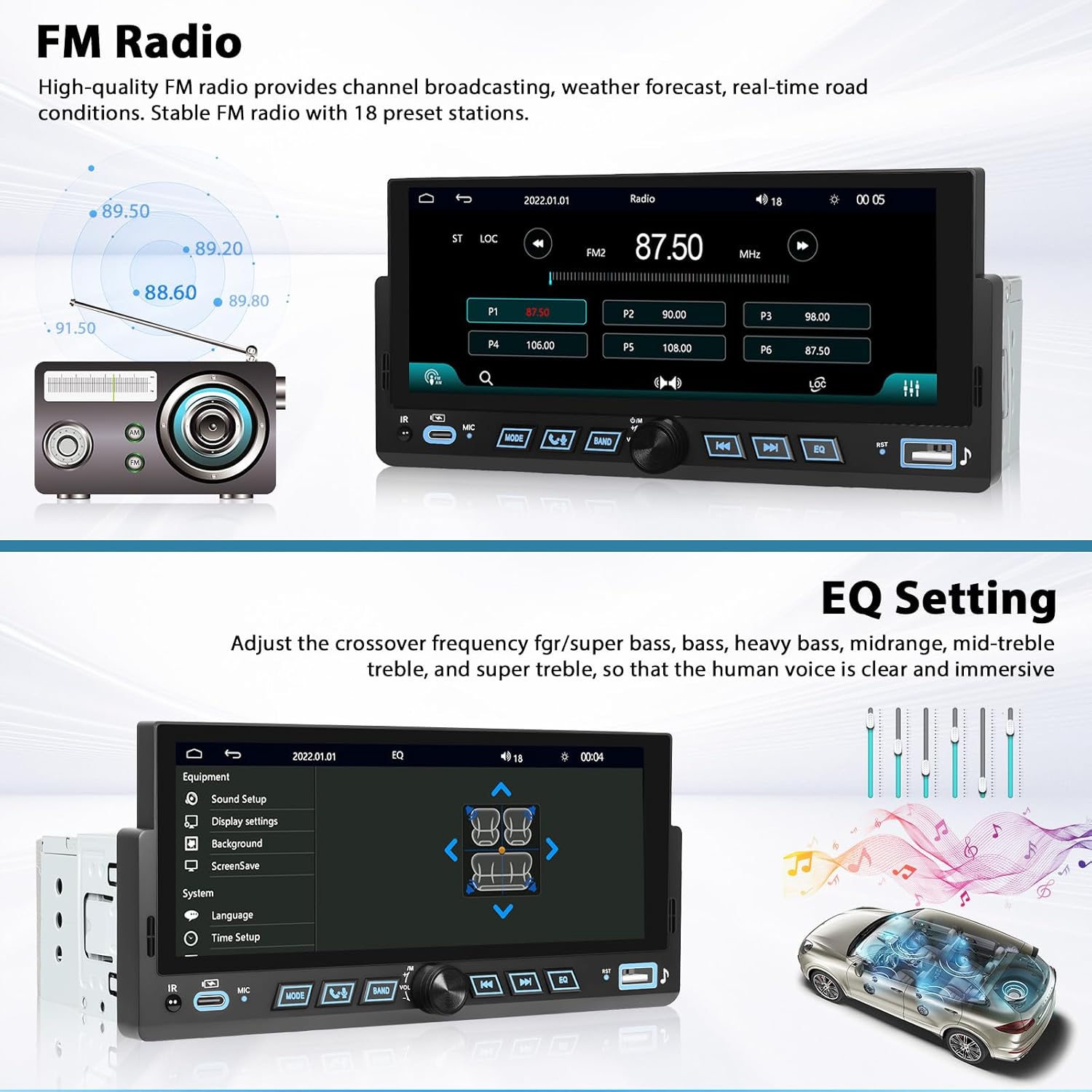 Inefala Autoradio 1 Din con Wireless Carplay e Android Auto - immagine 5