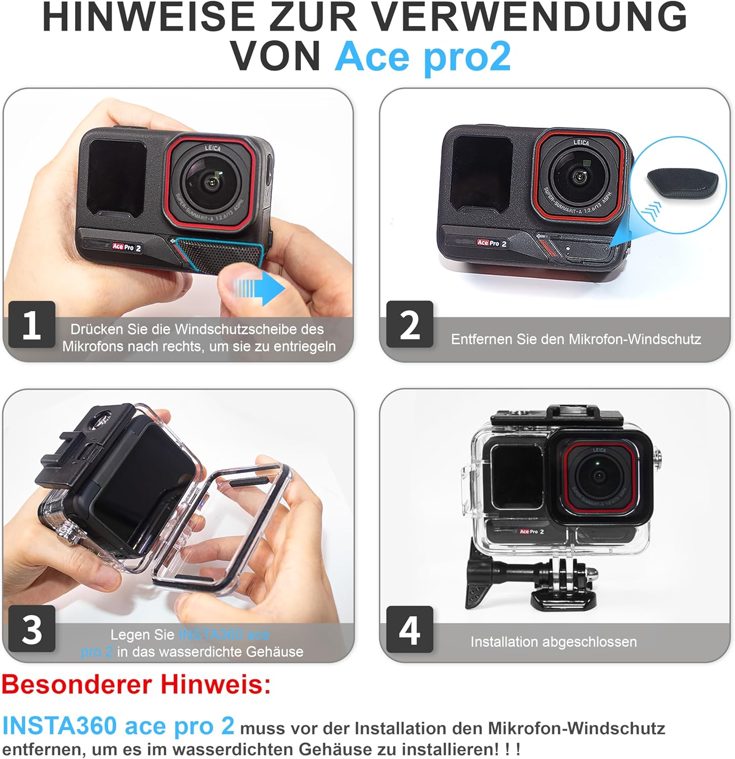 Fitstill Set Immersione per Insta 360 Ace Pro 2 - immagine 3