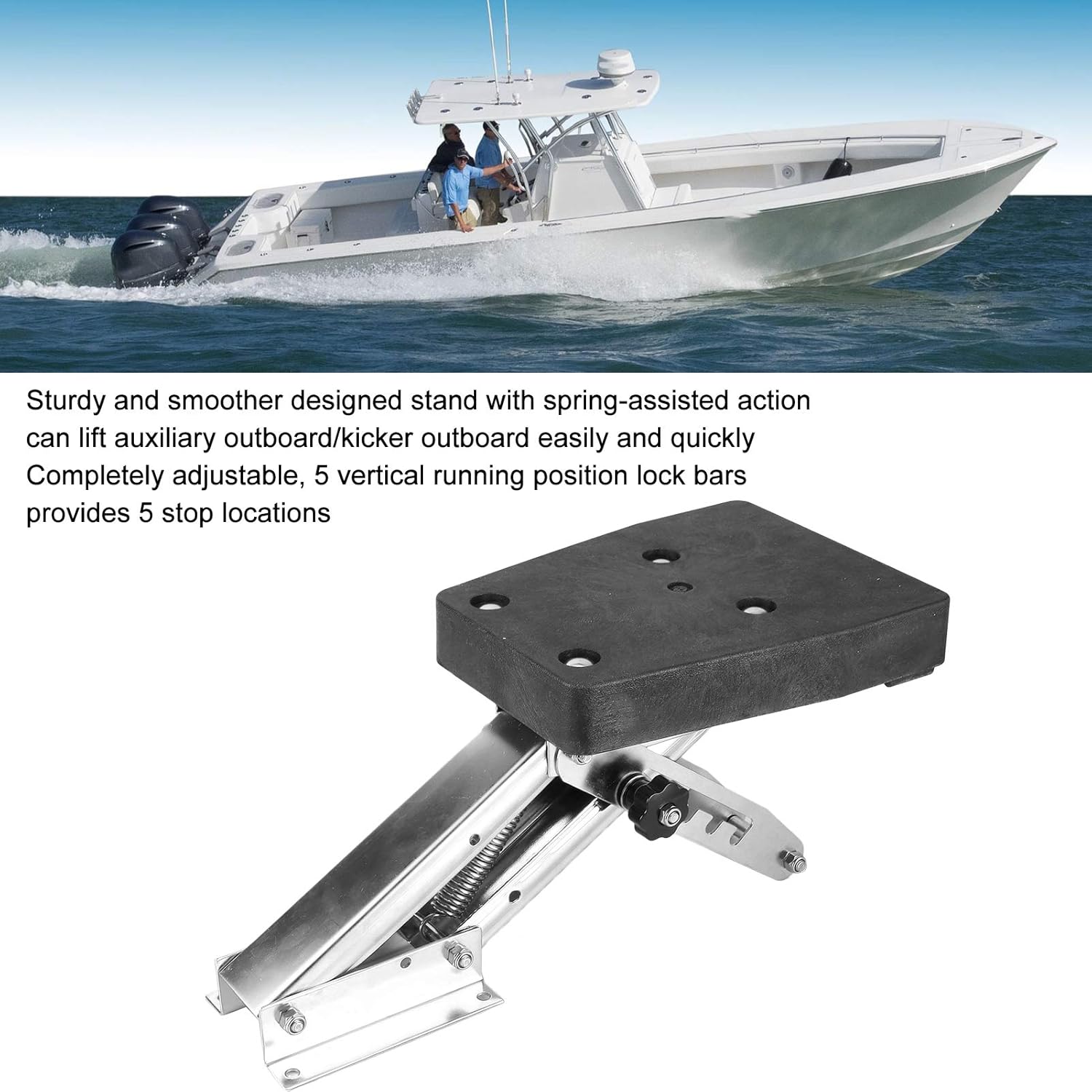 Staffa Supporto Motore Barche Inox 25HP 110 Libbre - immagine 5