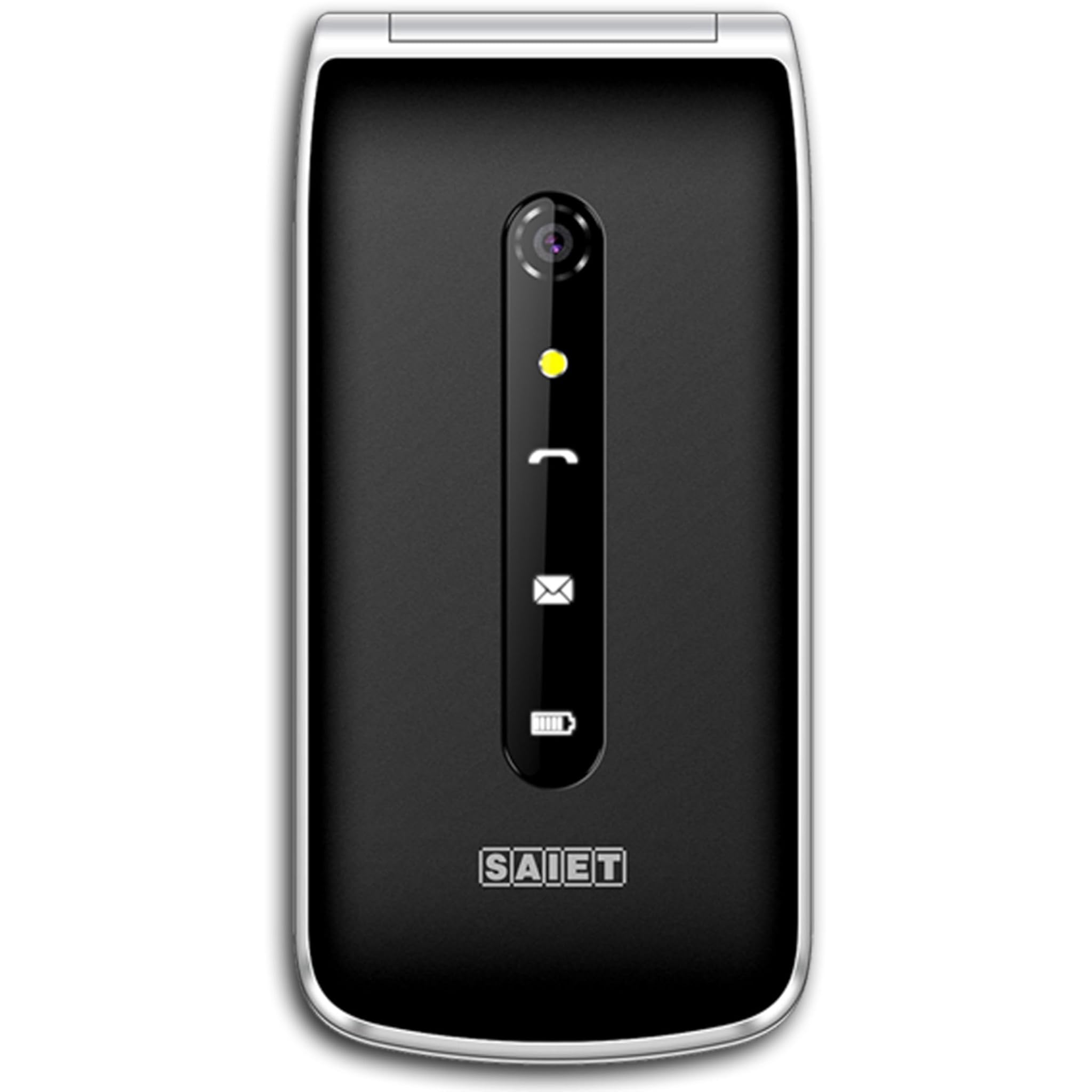 Saiet VANTO - Cellulare per Anziani con Base Ricaricabile, Nero