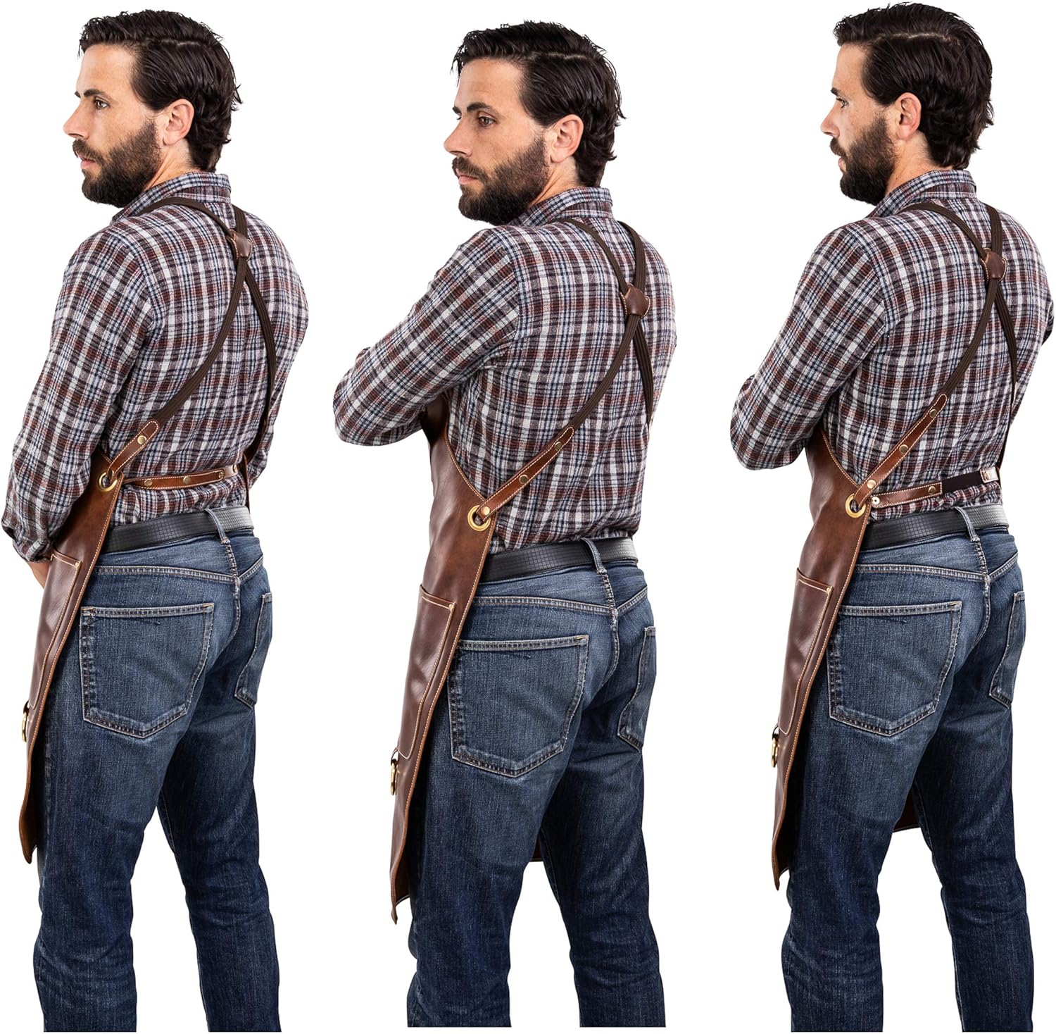 Grembiule in Pelle di qualità Stoke - Vintage - immagine 5