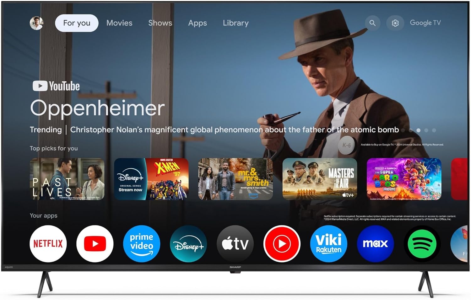 Sharp 55HL4365E - GOOGLE TV 55" UHD Frameless, Nero - immagine 2