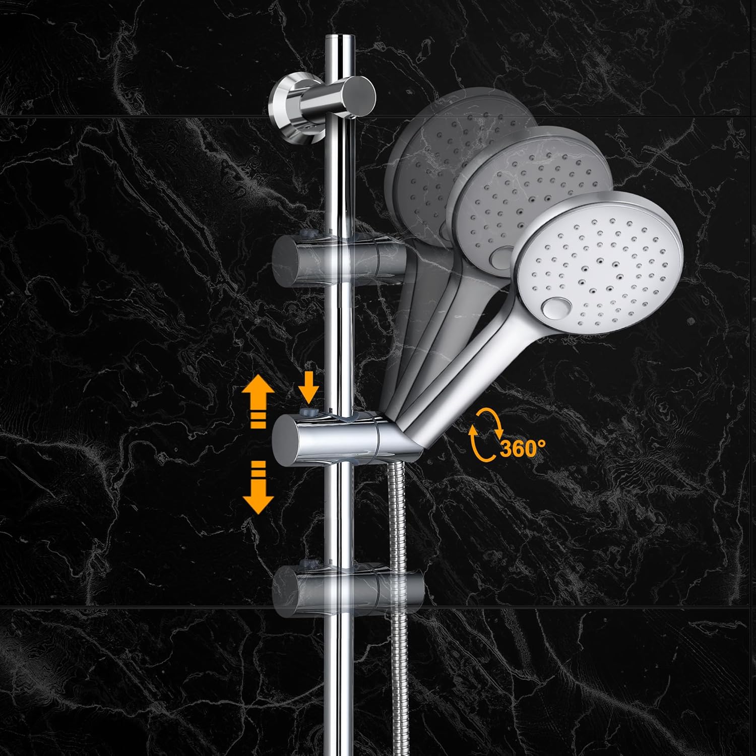 Görbach Colonna Doccia con Doccetta e Soffione, Cromo - immagine 5