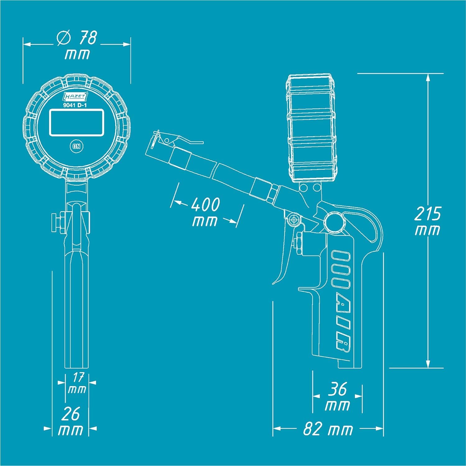 Hazet Misuratore Pressione Pneumatici Digitale 0-12 bar - immagine 6