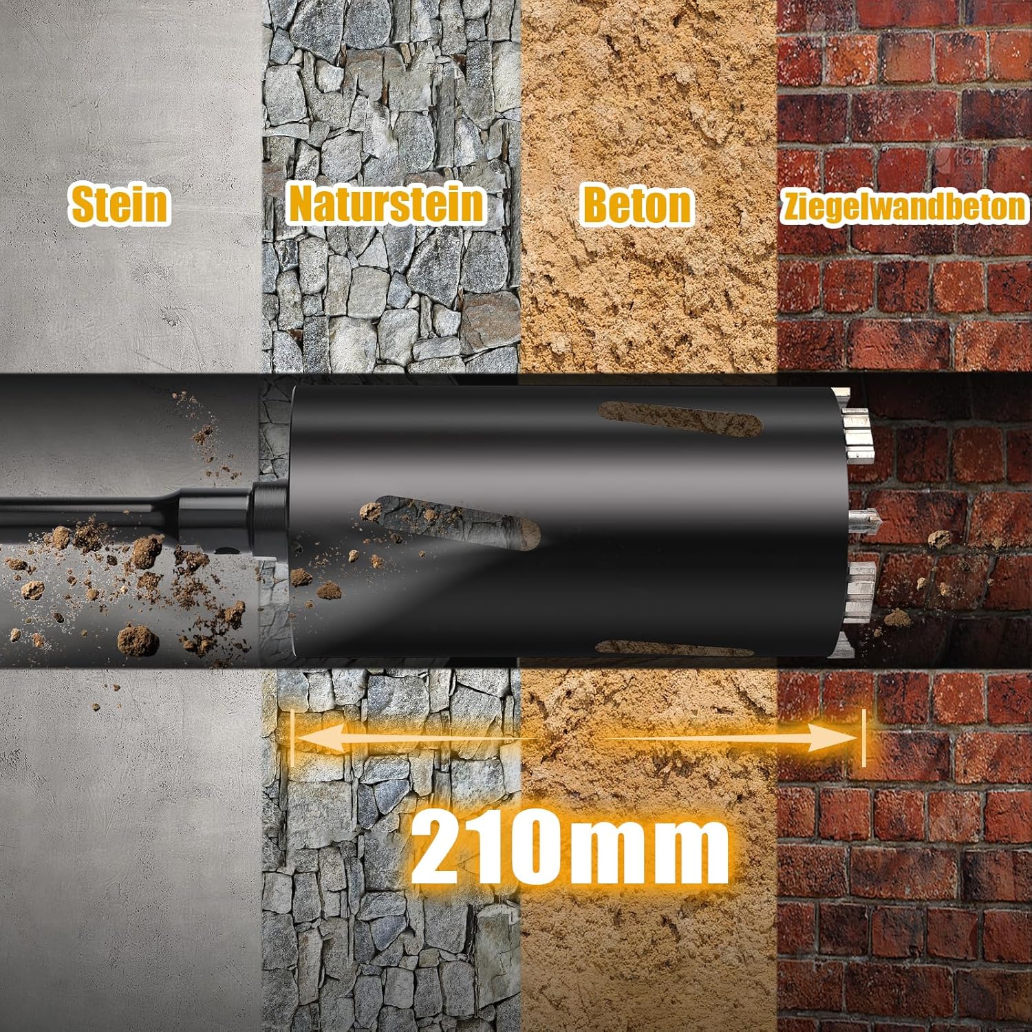 Corona di Foratura 100mm con Codolo SDS Plus/Max - immagine 2