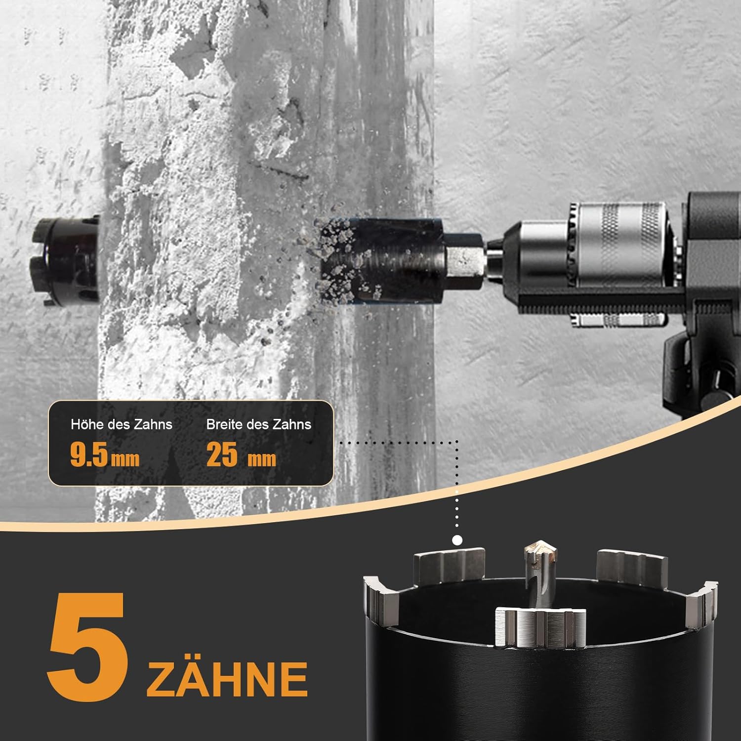 Corona di Foratura 100mm con Codolo SDS Plus/Max - immagine 4