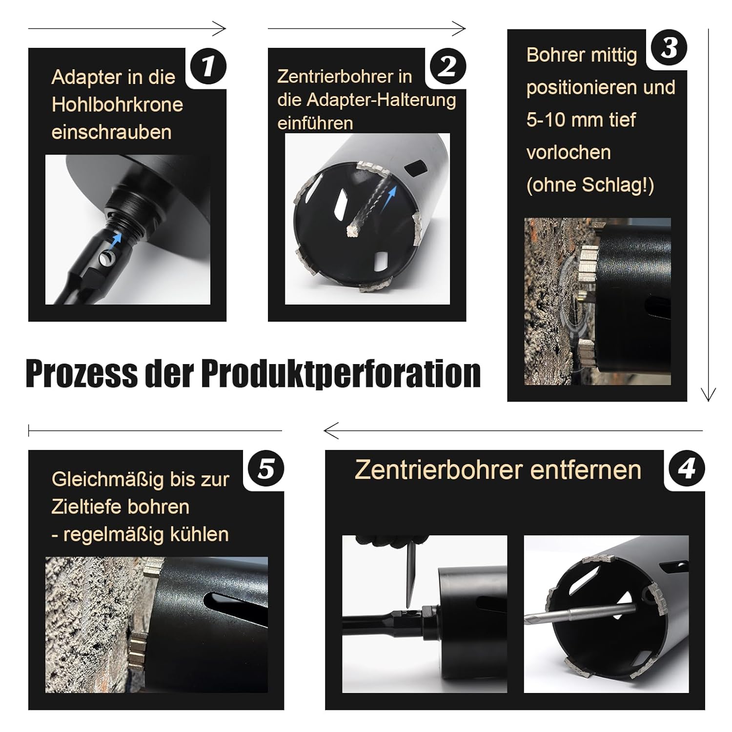 Corona di Foratura 100mm con Codolo SDS Plus/Max - immagine 6