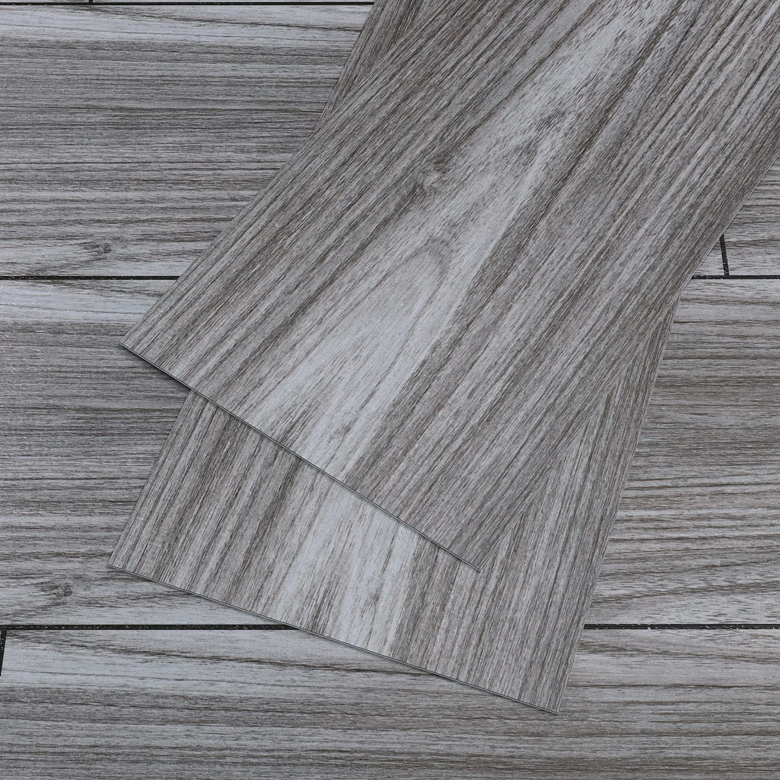Veelike Pavimento in PVC Effetto Legno Grigio 36 Pezzi