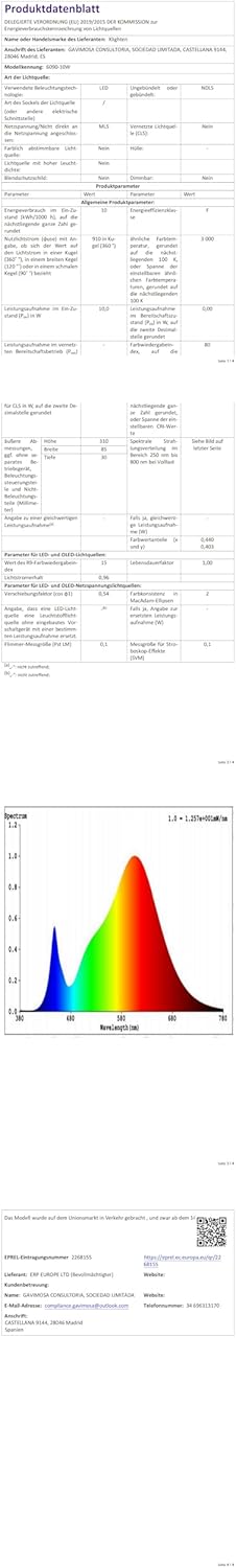Klighten 2 Pezzi Applique da Parete LED 30cm 10W - immagine 8
