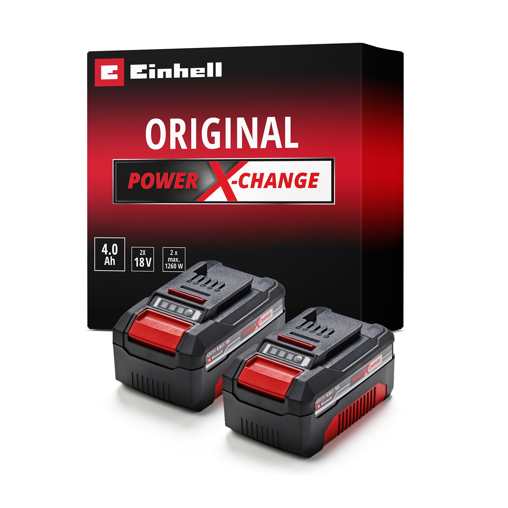 Einhell PXC Twin Pack 4,0 Ah Batterie 18V (2 pezzi)