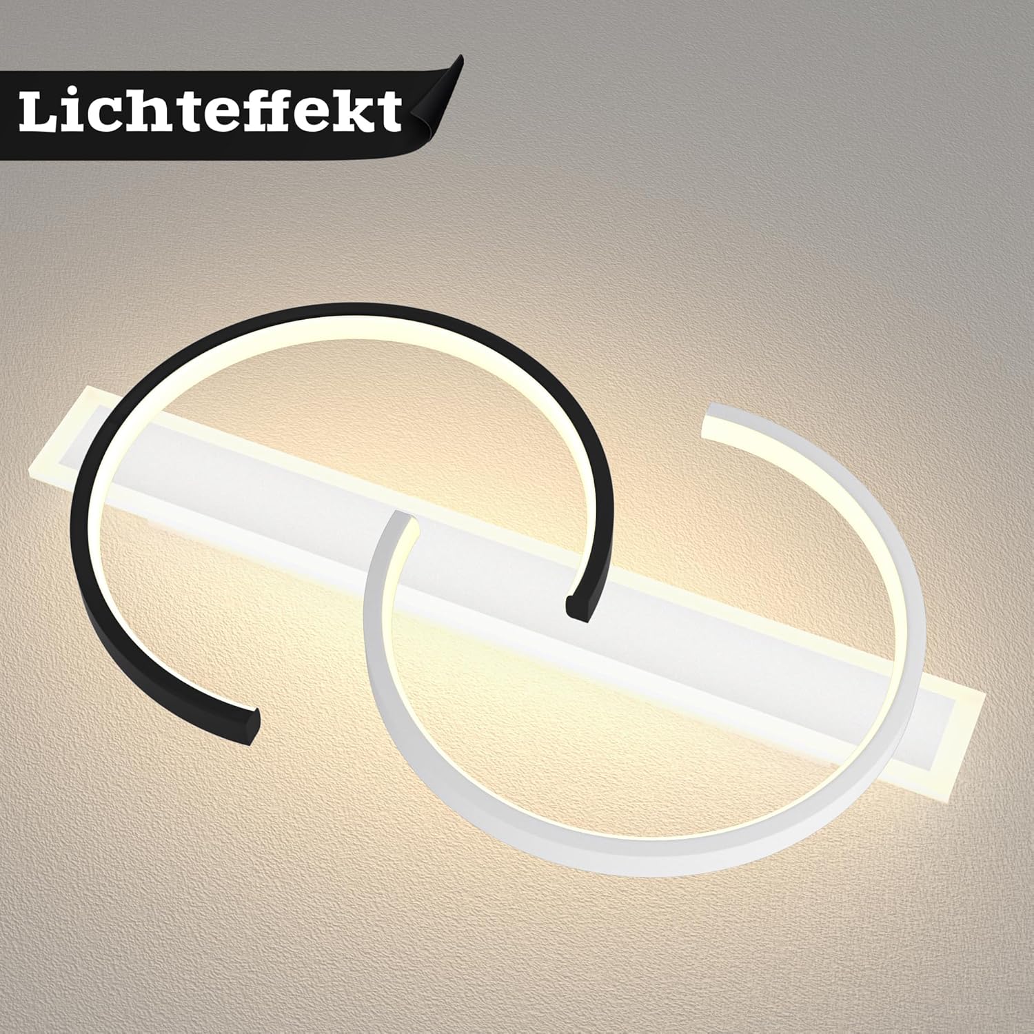 Plafoniera LED Dimmerabile Nera 55W Ø60cm - immagine 5