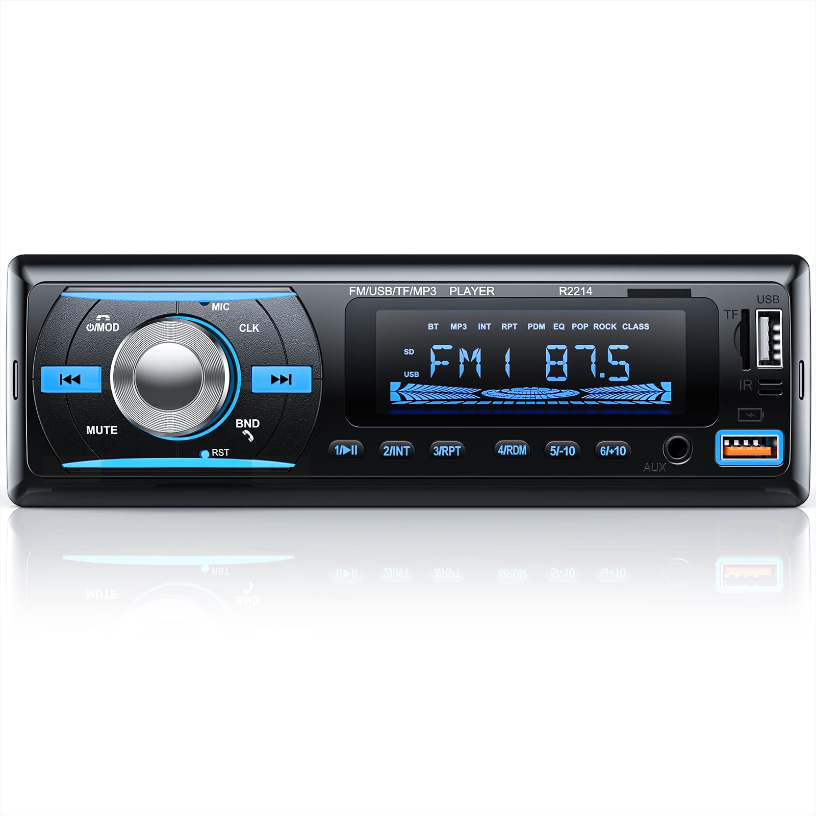 Chismos Autoradio Bluetooth 5.0 Vivavoce 1 DIN 4x65W