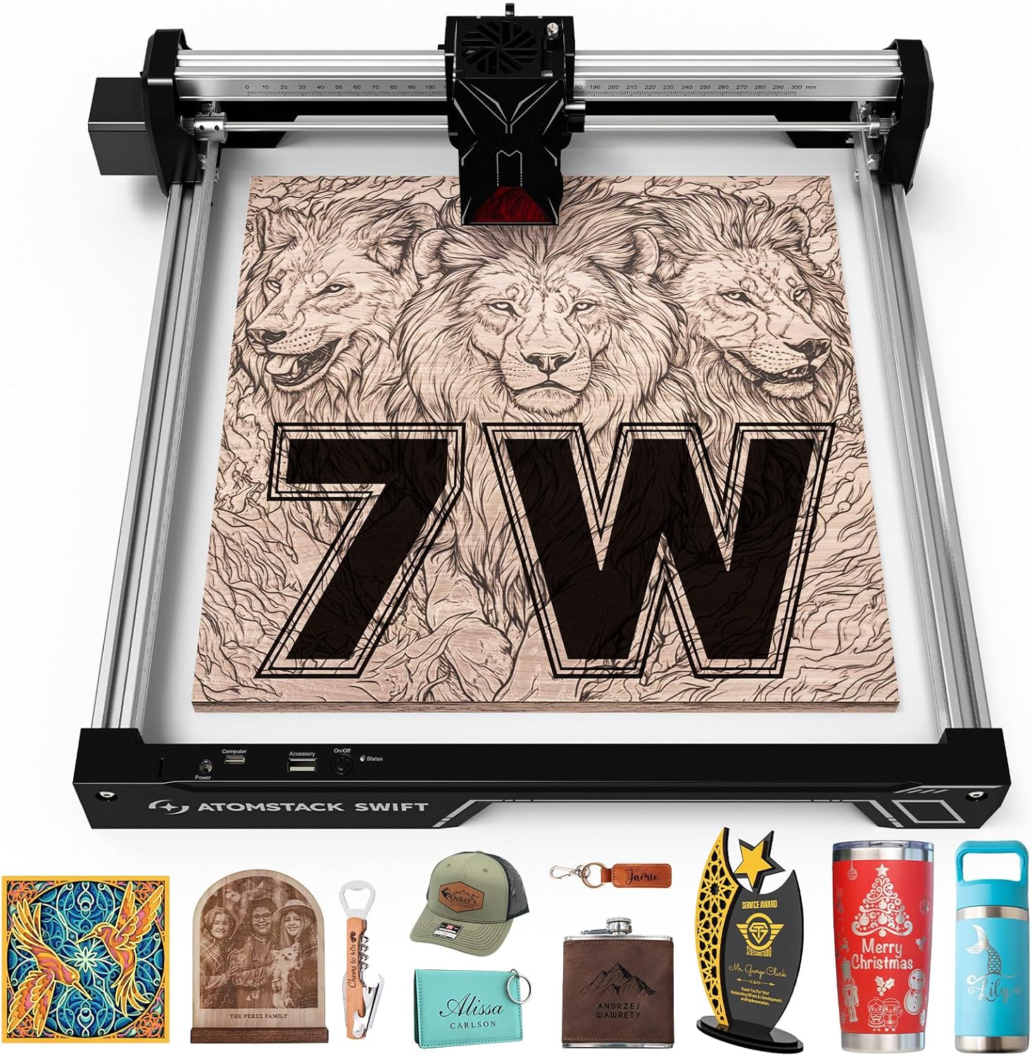 ATOMSTACK Swift 7W Macchina Incisione Laser Alta Precisione - immagine 1