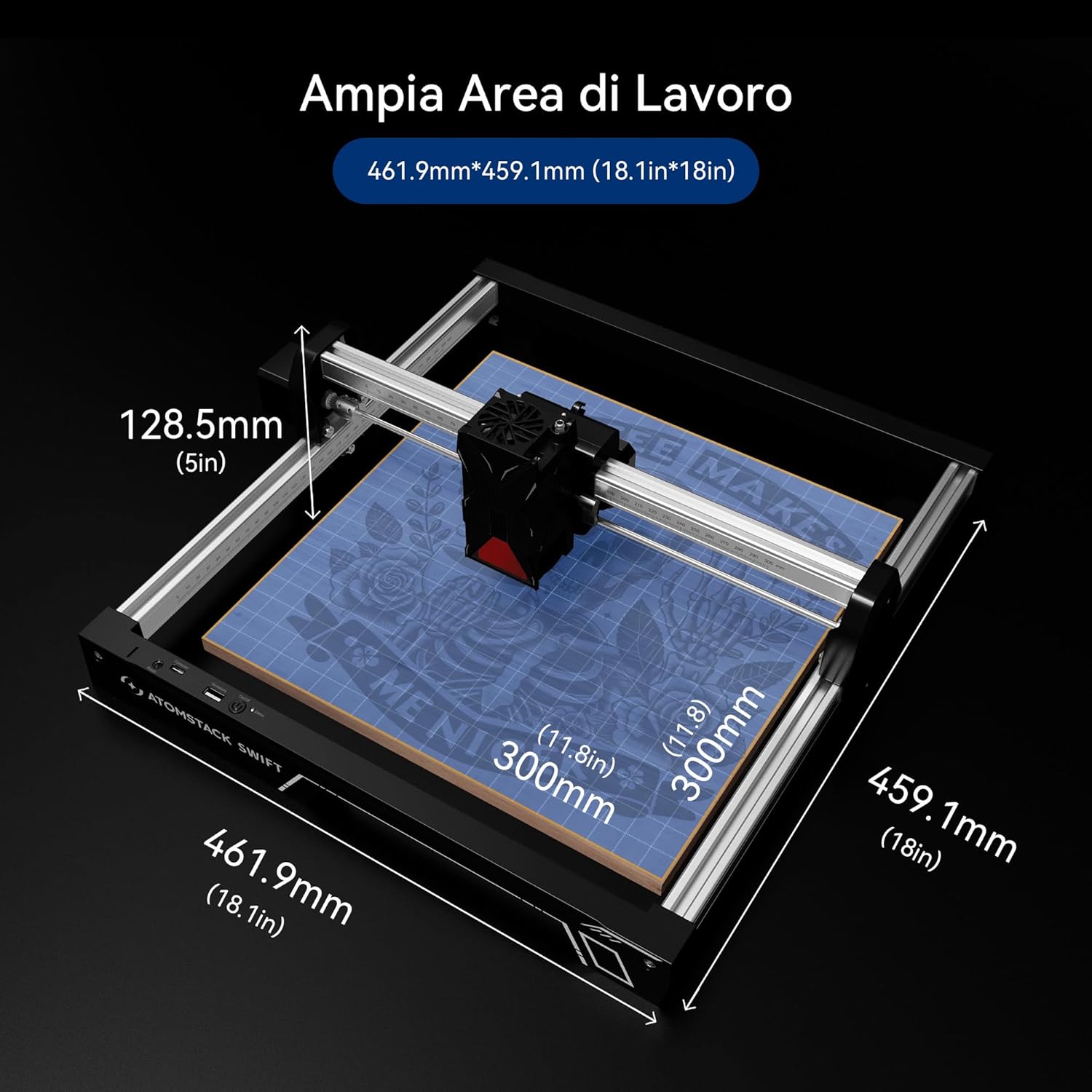 ATOMSTACK Swift 7W Macchina Incisione Laser Alta Precisione - immagine 3