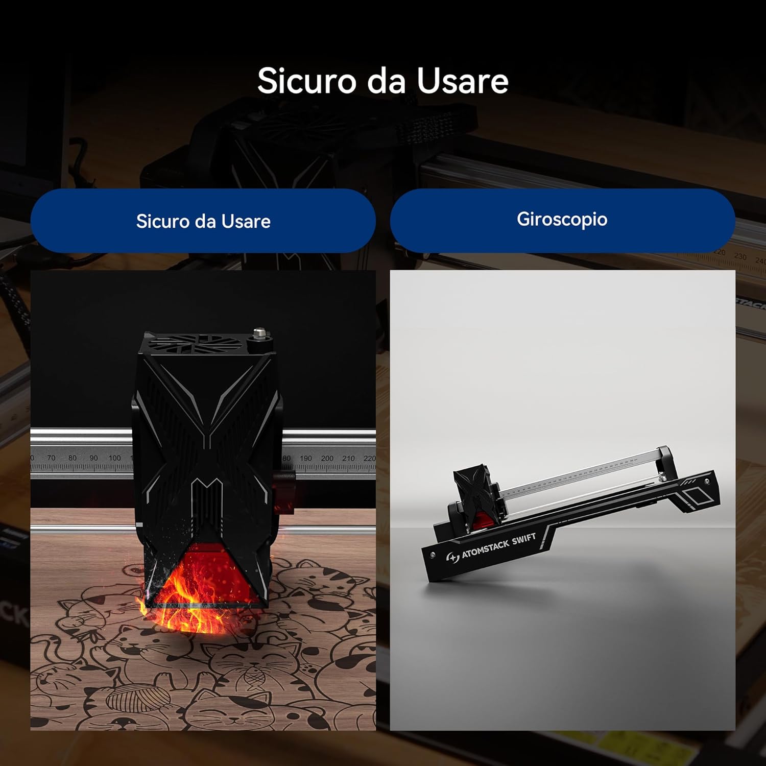 ATOMSTACK Swift 7W Macchina Incisione Laser Alta Precisione - immagine 4