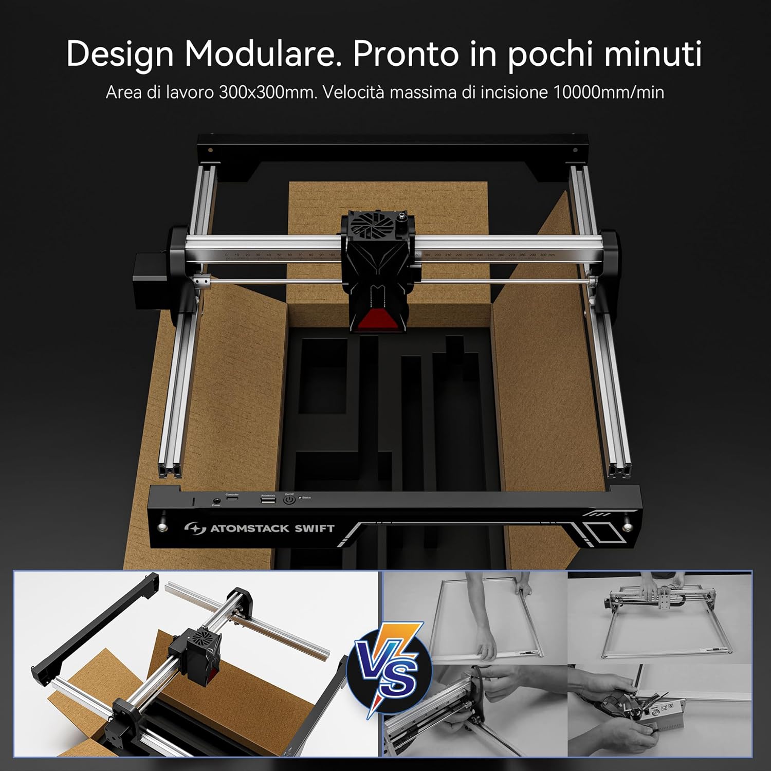 ATOMSTACK Swift 7W Macchina Incisione Laser Alta Precisione - immagine 5