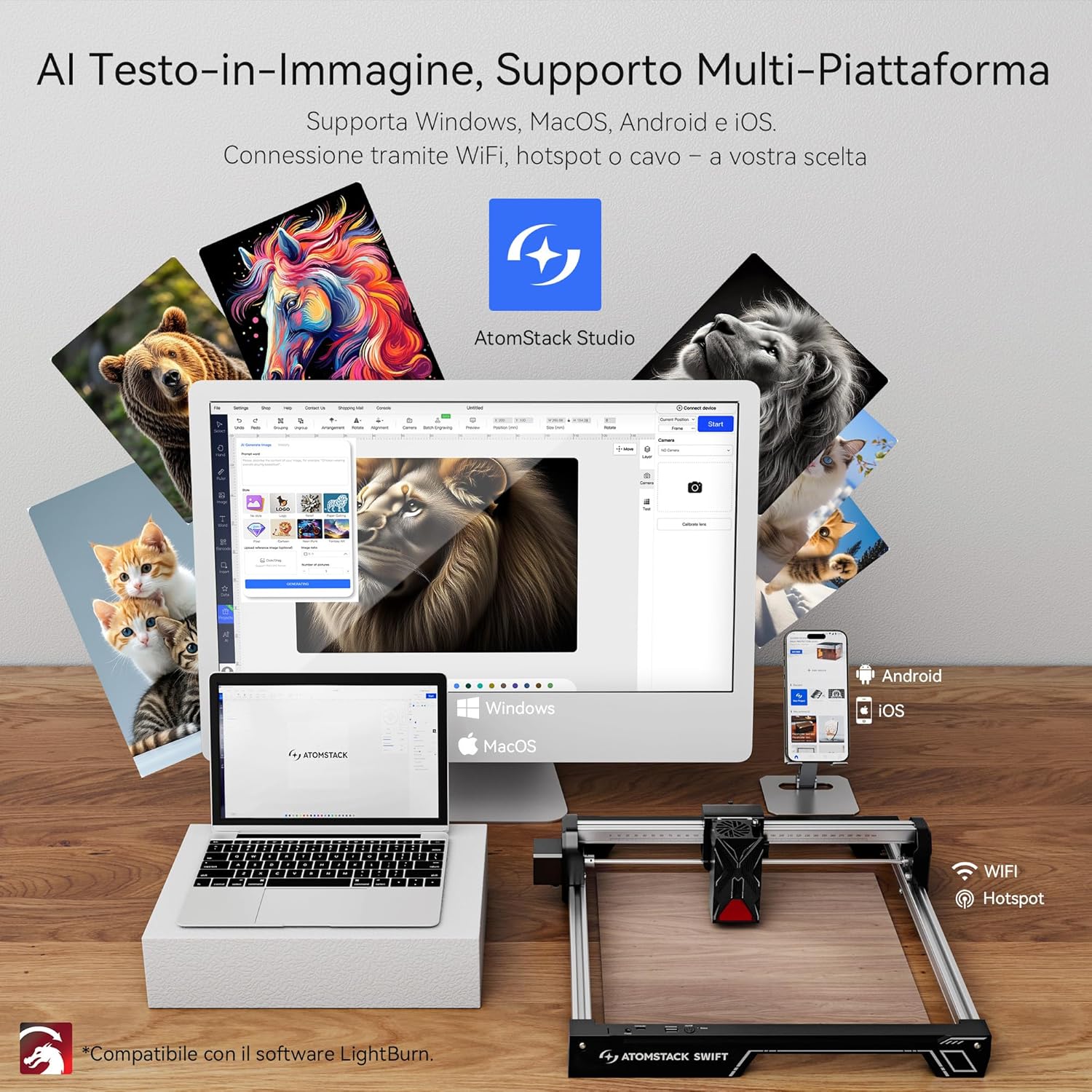 ATOMSTACK Swift 7W Macchina Incisione Laser Alta Precisione - immagine 6