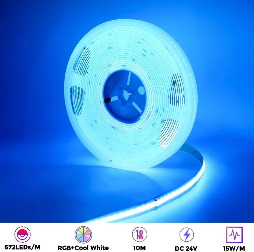 Striscia LED COB 24V RGBCW Dimmerabile 10m | Lam(ms)pen | Velz
