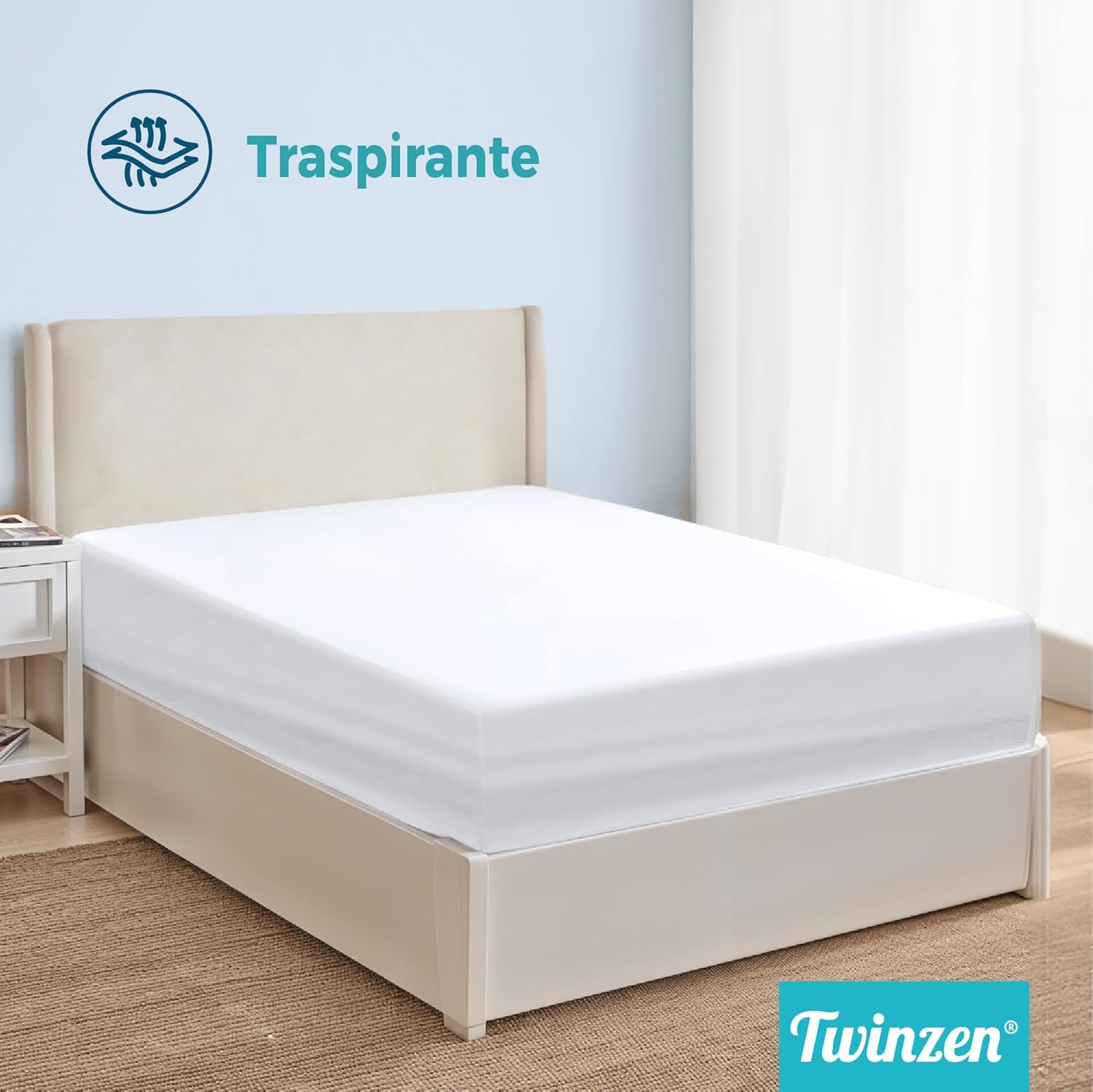 Twinzen Coprimaterasso Impermeabile 90x200 cm - immagine 5