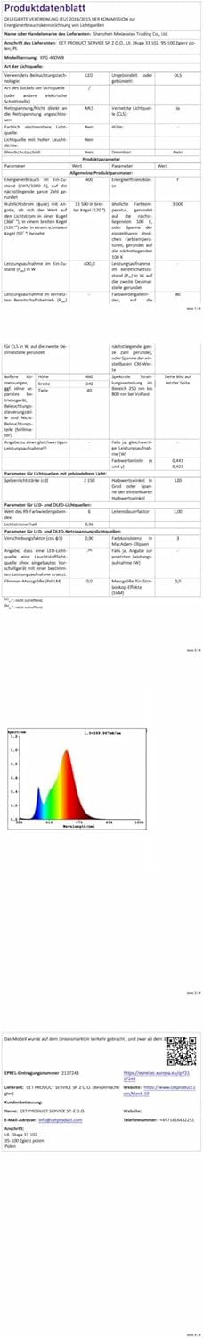 Blivrig Faro LED da Esterno 400W Bianco Caldo 3000K - immagine 8