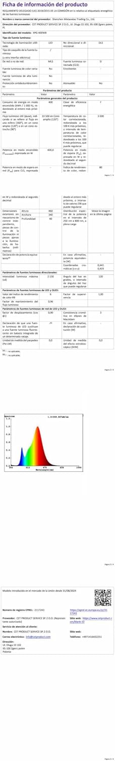Blivrig Faro LED da Esterno 400W Bianco Caldo 3000K - immagine 9