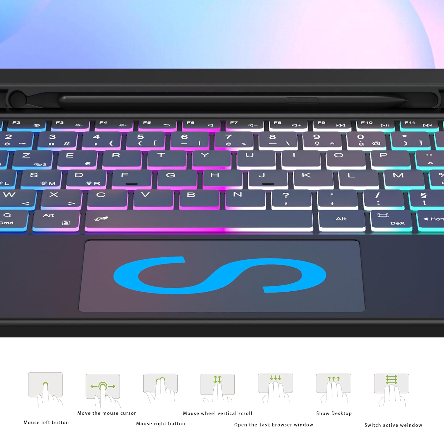 Cover Tastiera per Samsung Galaxy Tab S10 FE+ Plus 13.1" - immagine 2