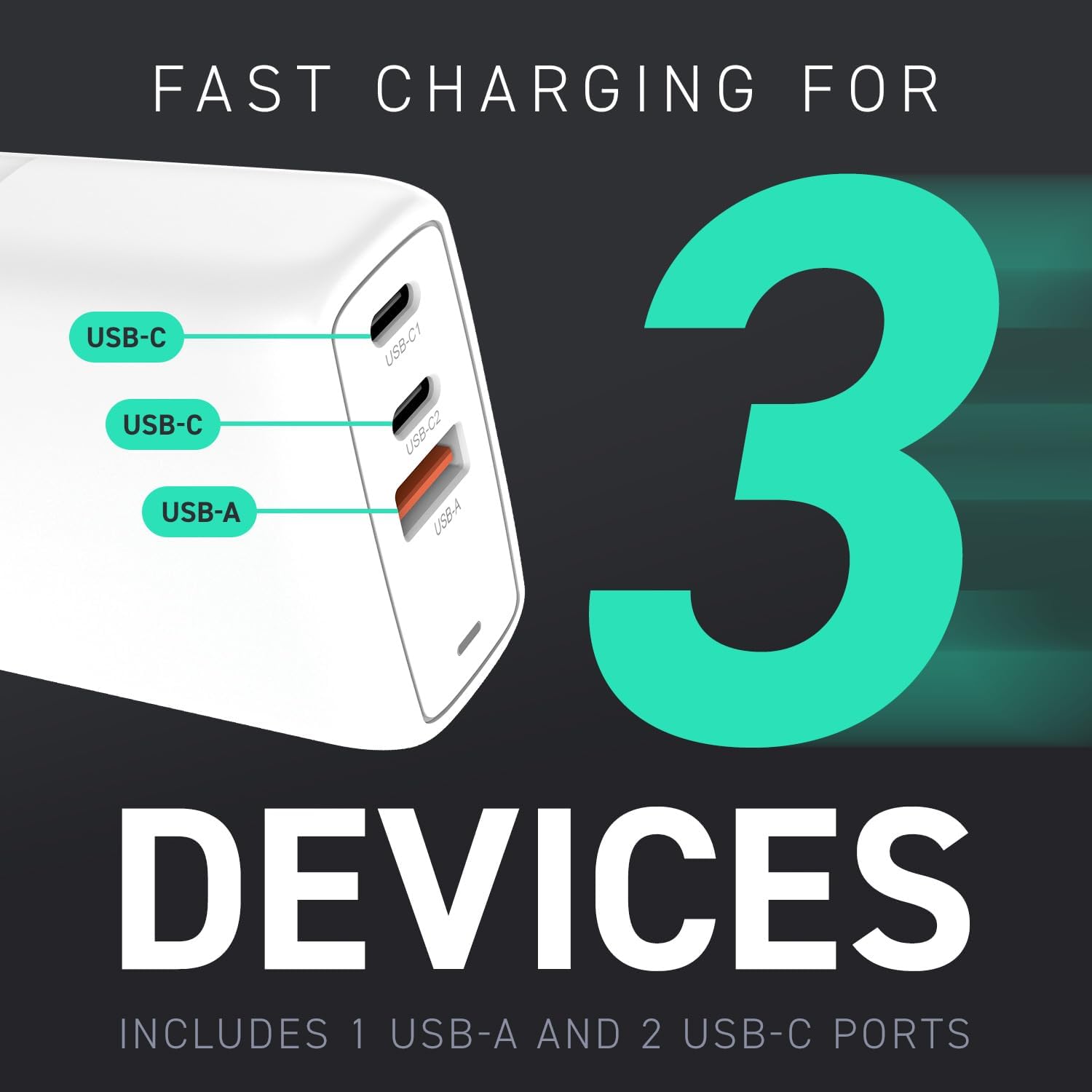 Creative 67W GaN Charger 3 Porte USB con PPS - immagine 4