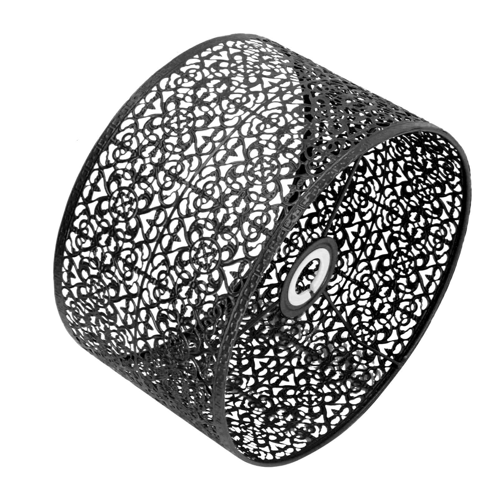 Tissting Paralume Cilindro E27 E14 25x16cm, Nero