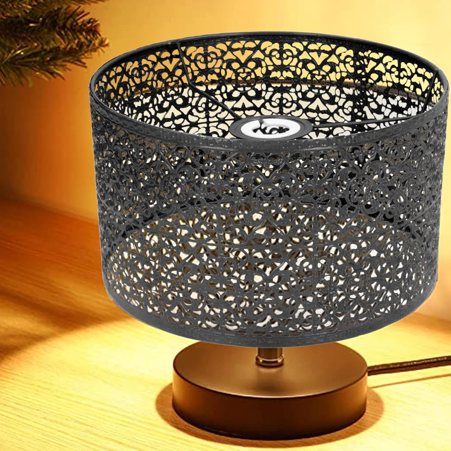 Tissting Paralume Cilindro E27 E14 25x16cm, Nero - immagine 8