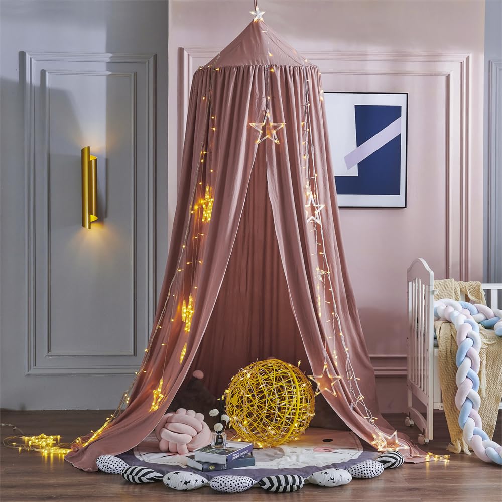 Surwin Baldacchino per Letto Bambini, Rosa Scuro