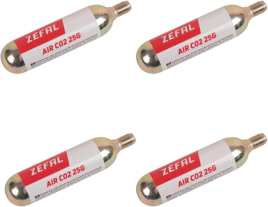 Zefal Cartucce CO2 25g con Filettatura - 4 Bombolette - immagine 1