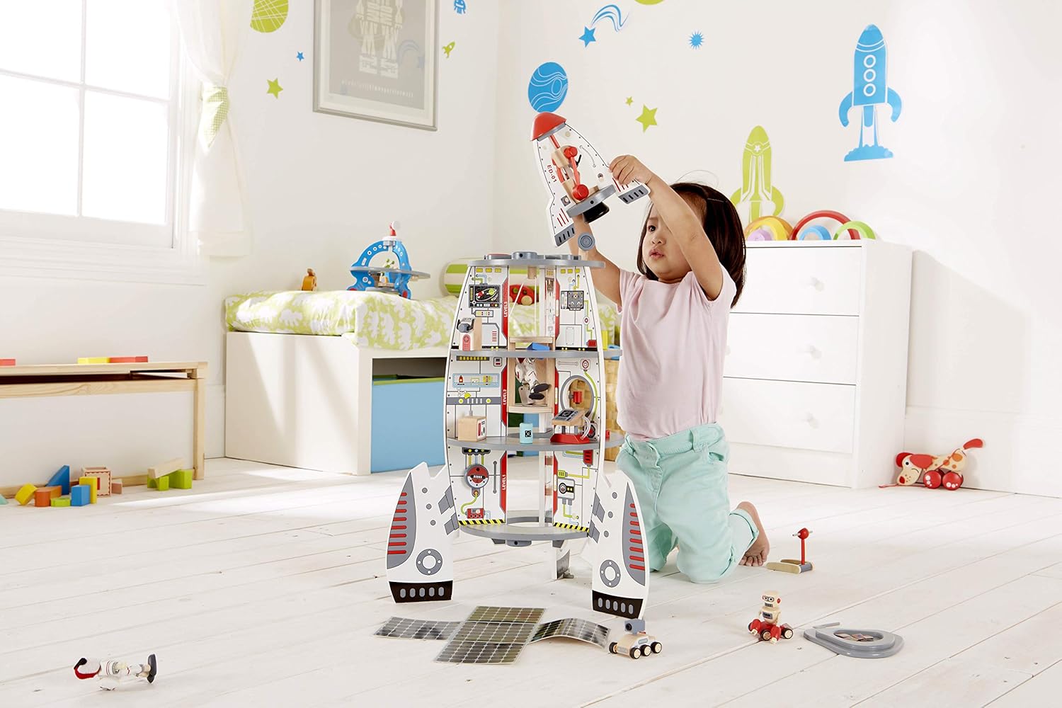 HAPE Razzo Spaziale in Legno a 4 Piani - immagine 3
