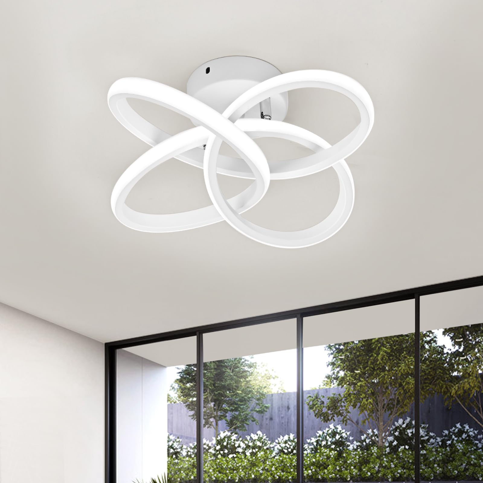 Plafoniera LED Moderna Design Fiore 36W, Diametro 31cm