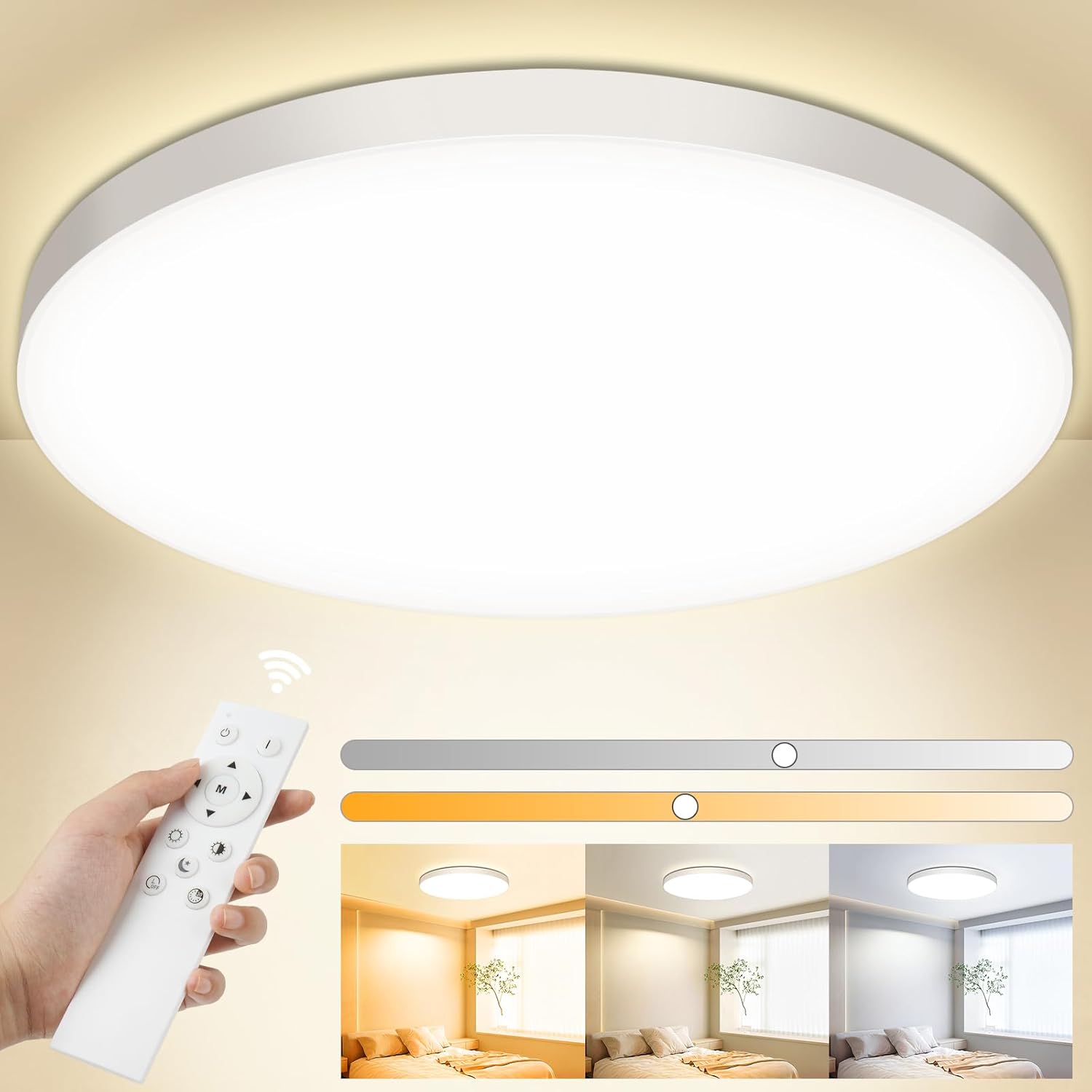Ouila Plafoniera LED Soffitto Dimmerabile 24W Ø28CM - immagine 1