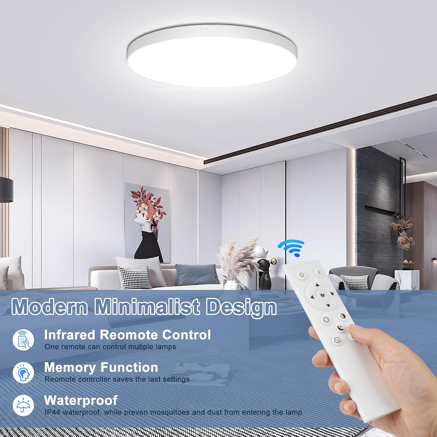 Ouila Plafoniera LED Soffitto Dimmerabile 24W Ø28CM - immagine 6