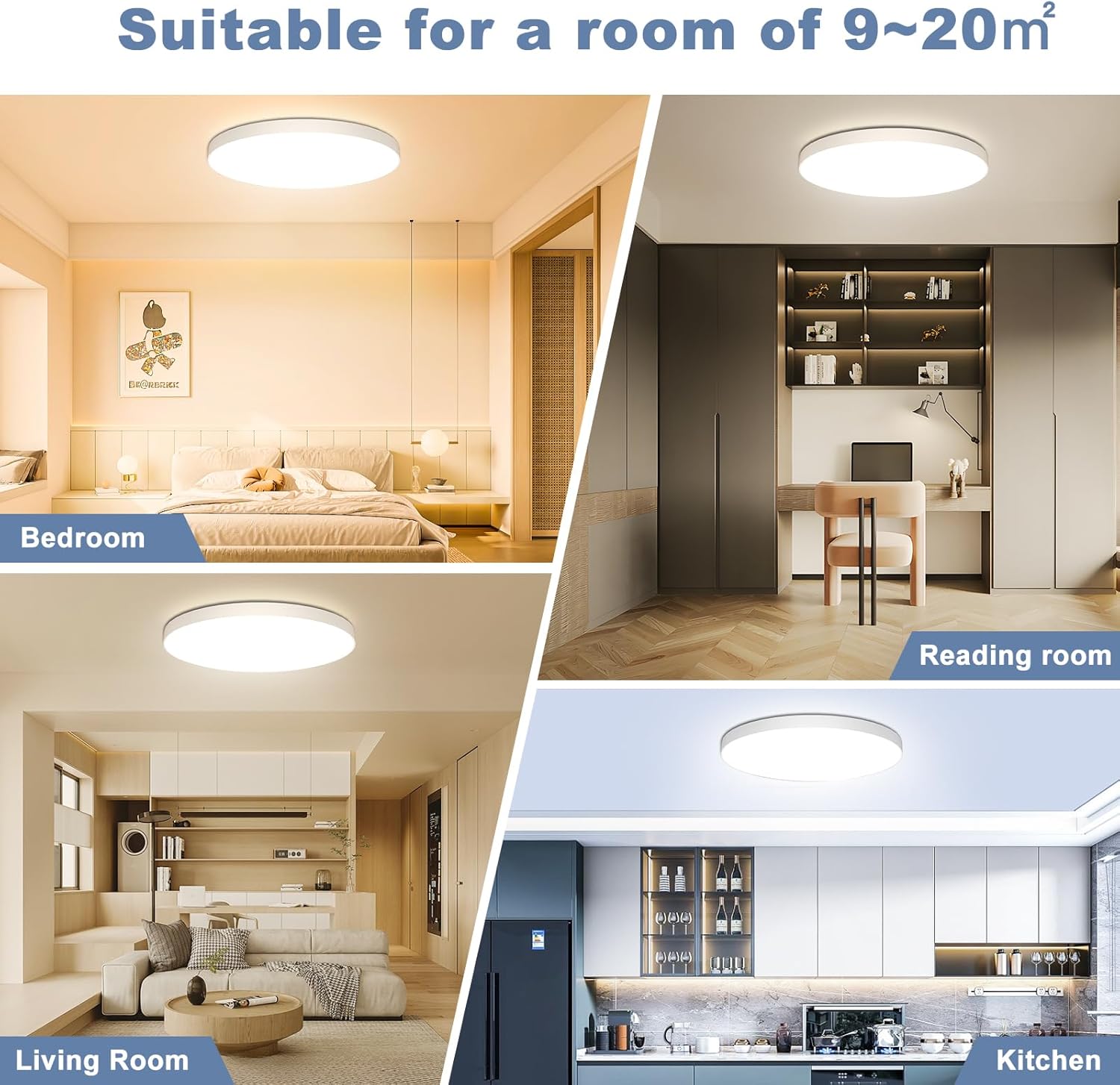 Ouila Plafoniera LED Soffitto Dimmerabile 24W Ø28CM - immagine 8