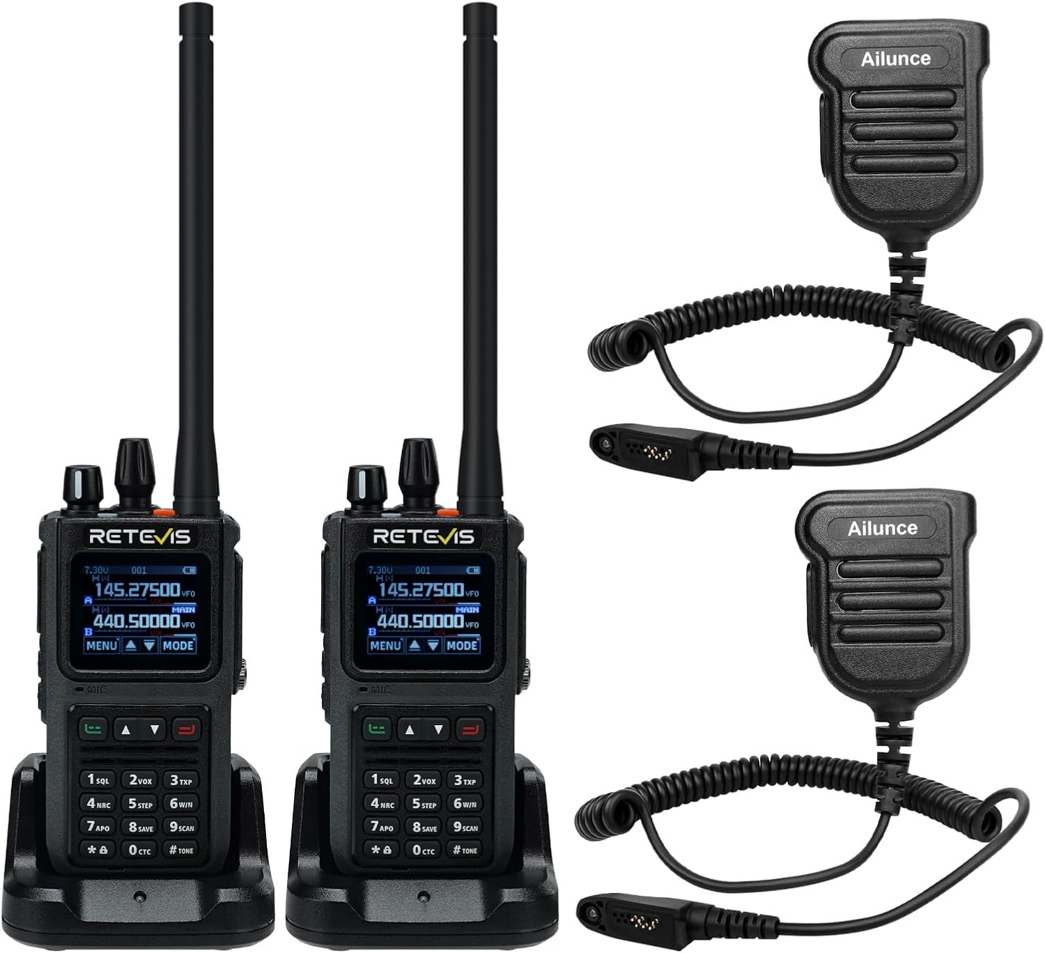 Retevis C1 Walkie Talkie Professionali Bibanda (2 Pezzi) - immagine 1