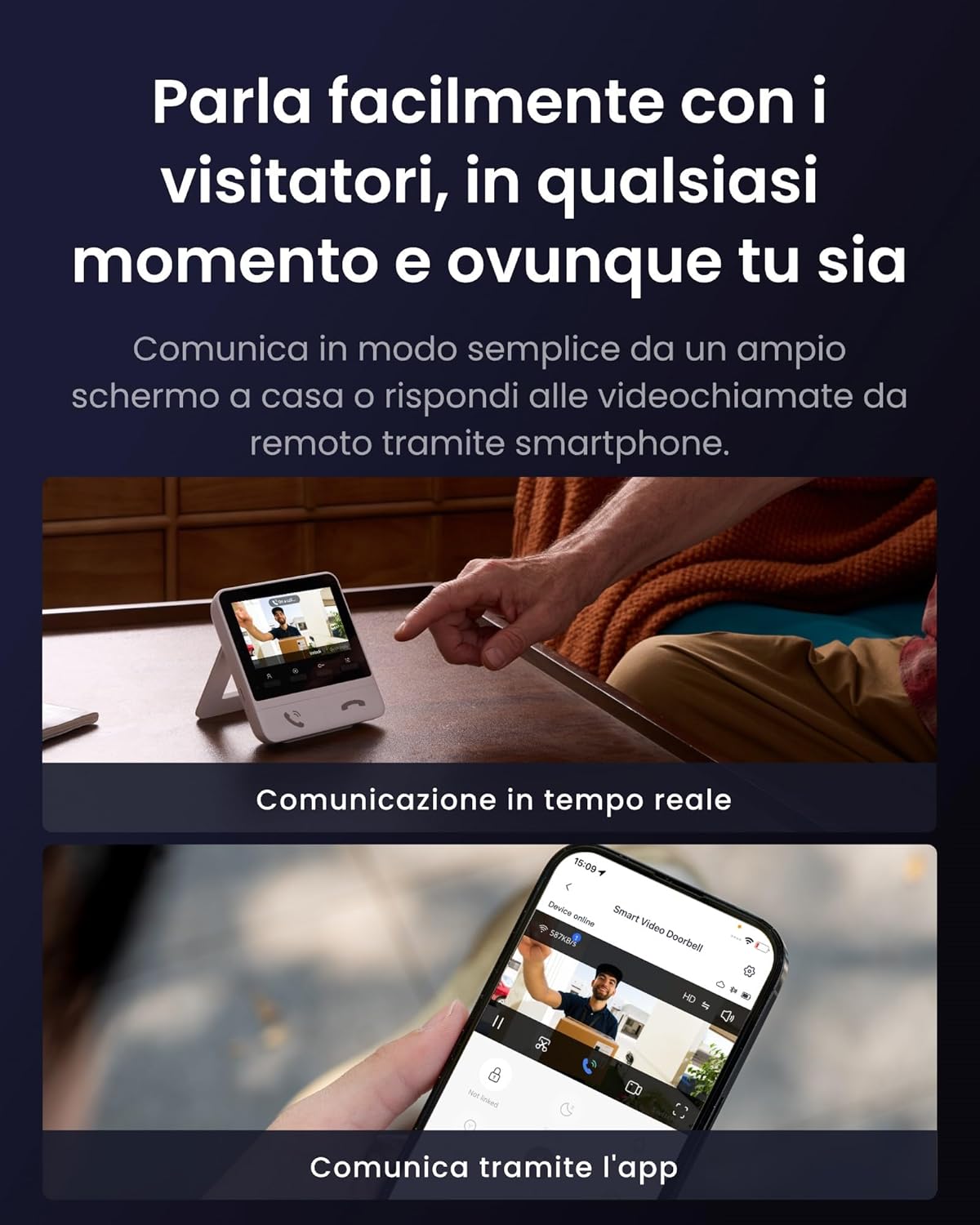 Switchbot Videocitofono WiFi 2K con Schermo 4,3'' - immagine 3