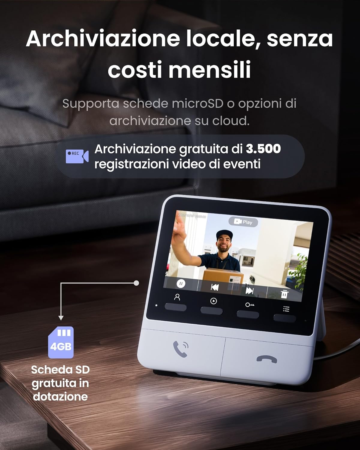 Switchbot Videocitofono WiFi 2K con Schermo 4,3'' - immagine 6