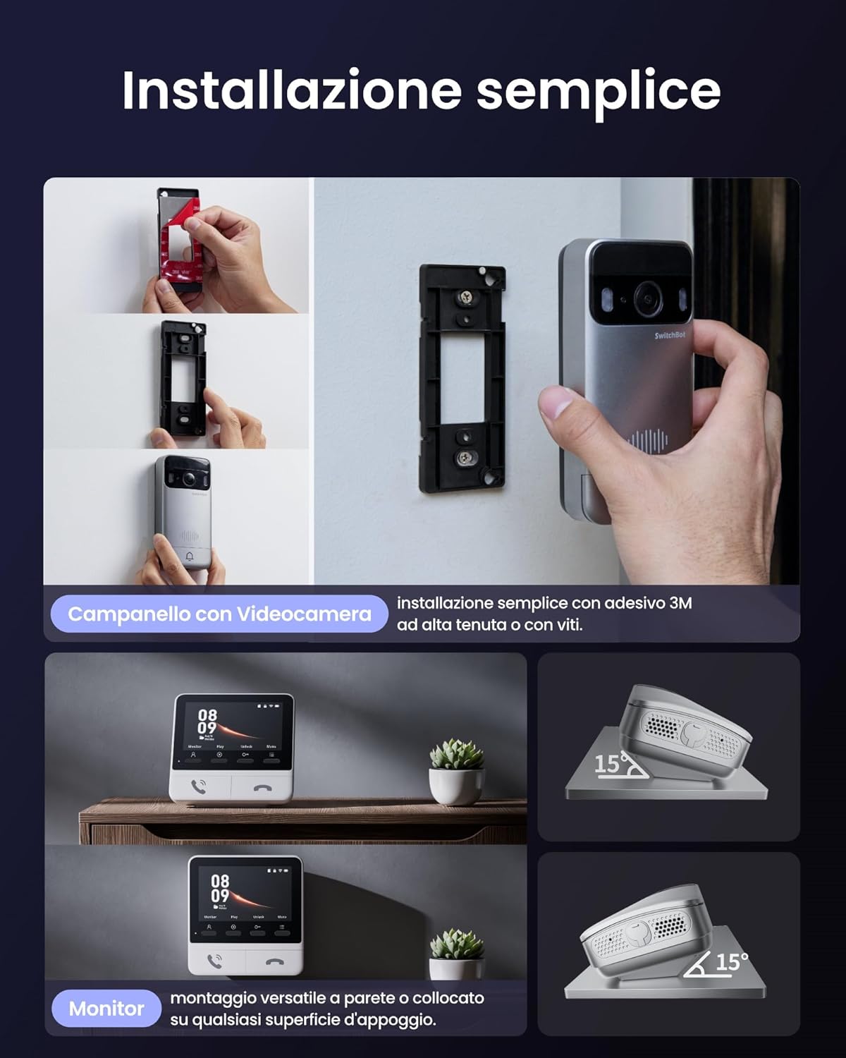 Switchbot Videocitofono WiFi 2K con Schermo 4,3'' - immagine 8