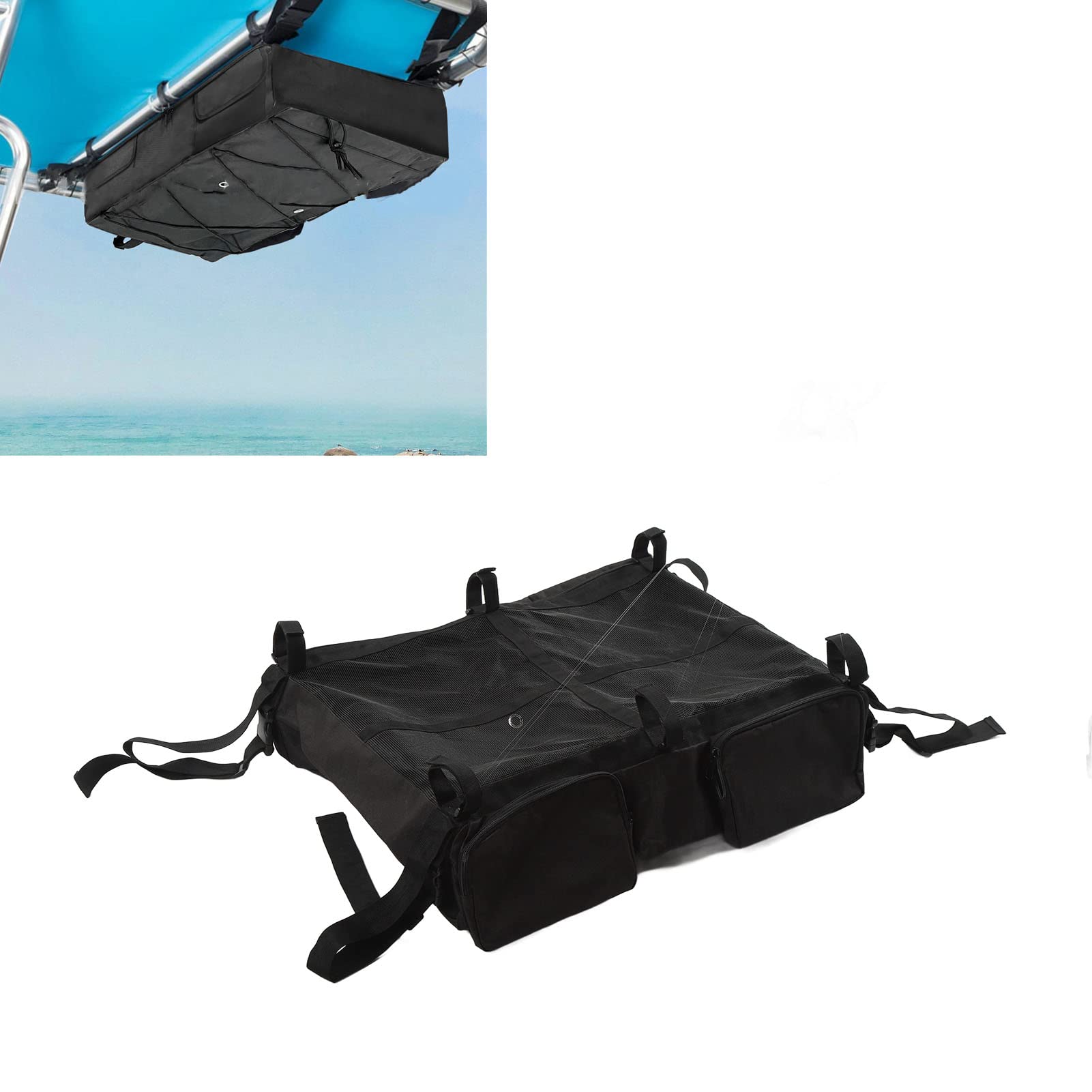 Borsa Portaoggetti per Giubbotto di Salvataggio per Barca T Top Tessuto Oxford 600D 4 Tasche Si Adatta alla Maggior Parte delle Barche T Top Ideale per Diportisti E Appassionati di Sport Acquatici