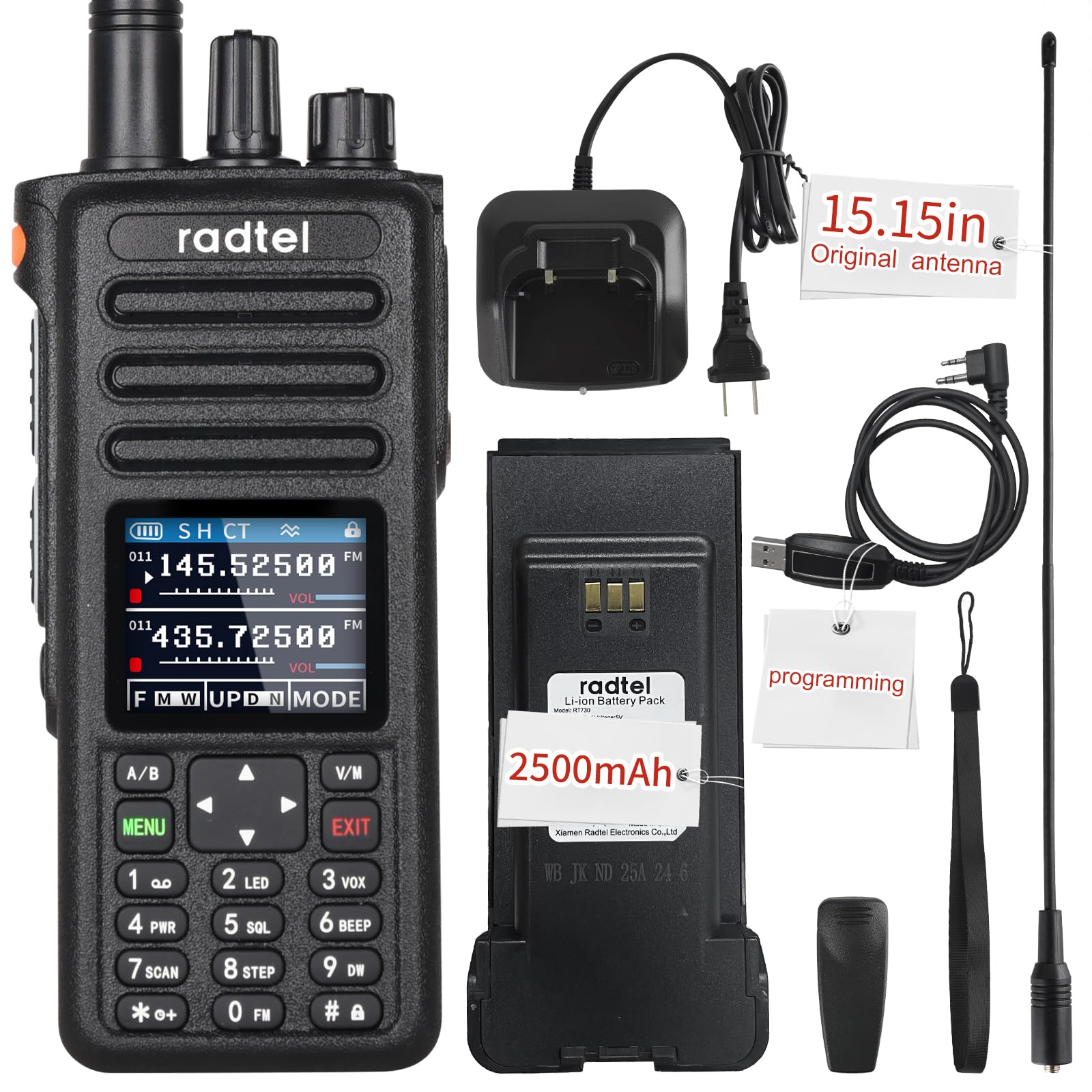 Radtel RT-730 10W Ham Radio Air Band Walkie Talkie