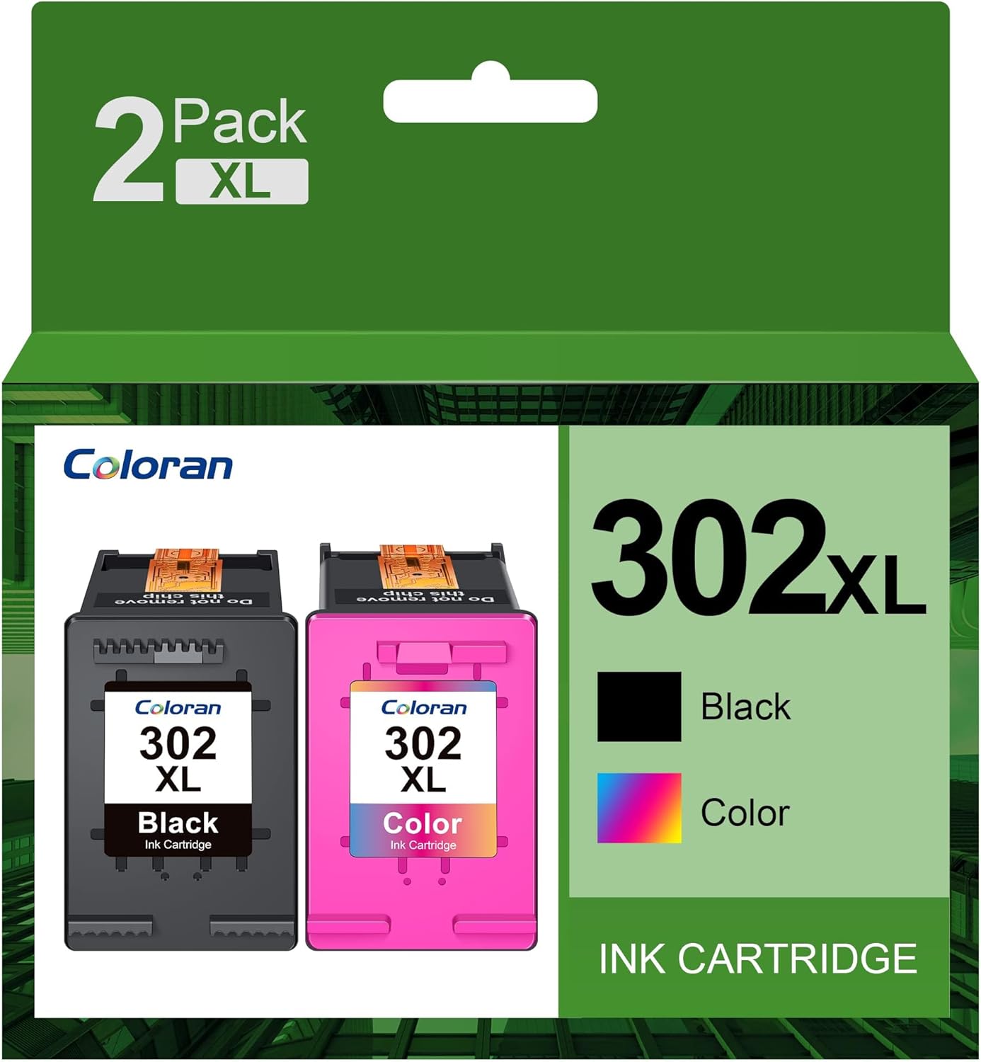 Coloran 302XL Cartucce Rigenerate Nero e Colore (2-Pack) - immagine 1