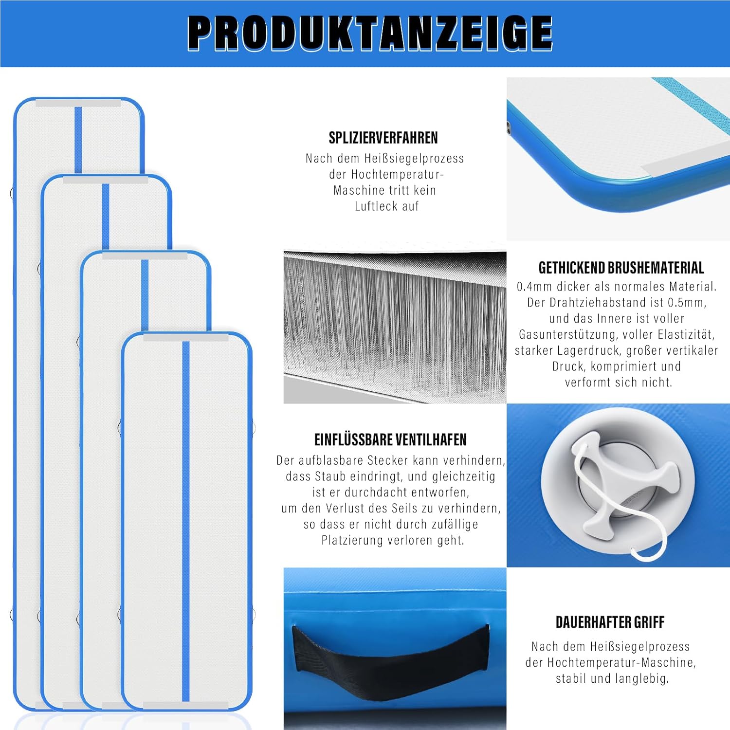 Ibatms Tappeto Gonfiabile Tumbling Air Matte - immagine 4