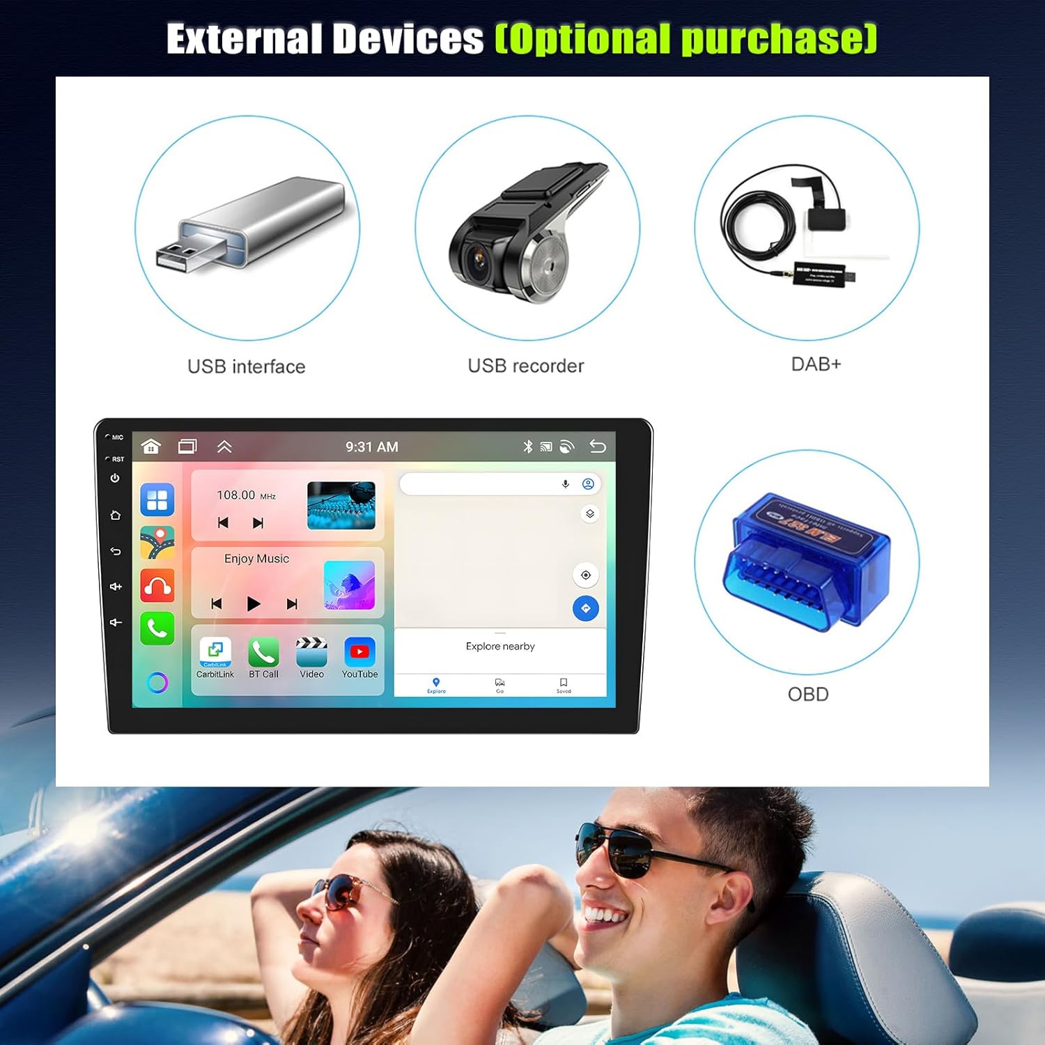 Autoradio 8 Core 6+128G Android 13 per Audi A4 S4 RS4 8E B6 B7 (2000-2009) - immagine 7